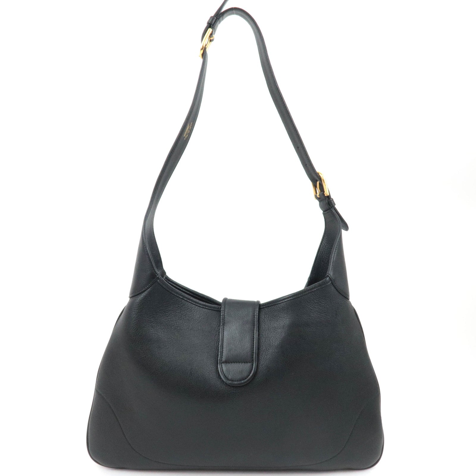 GUCCI GG Marmont Aphrodite Leather Shoulder Bag Black 726274