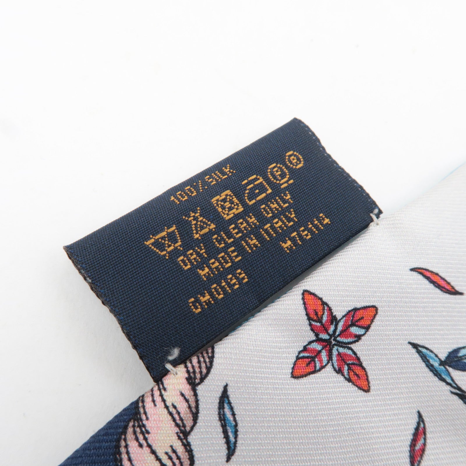 Louis Vuitton Bandeau BB Love Birds Scarf 100% Silk Blue M76114