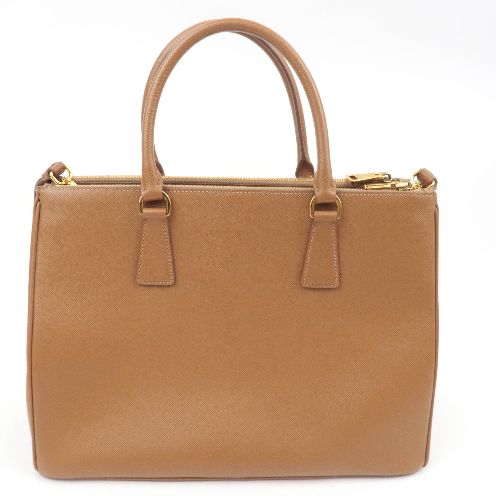 PRADA Galleria Large Saffiano 2Way Handbag Brown