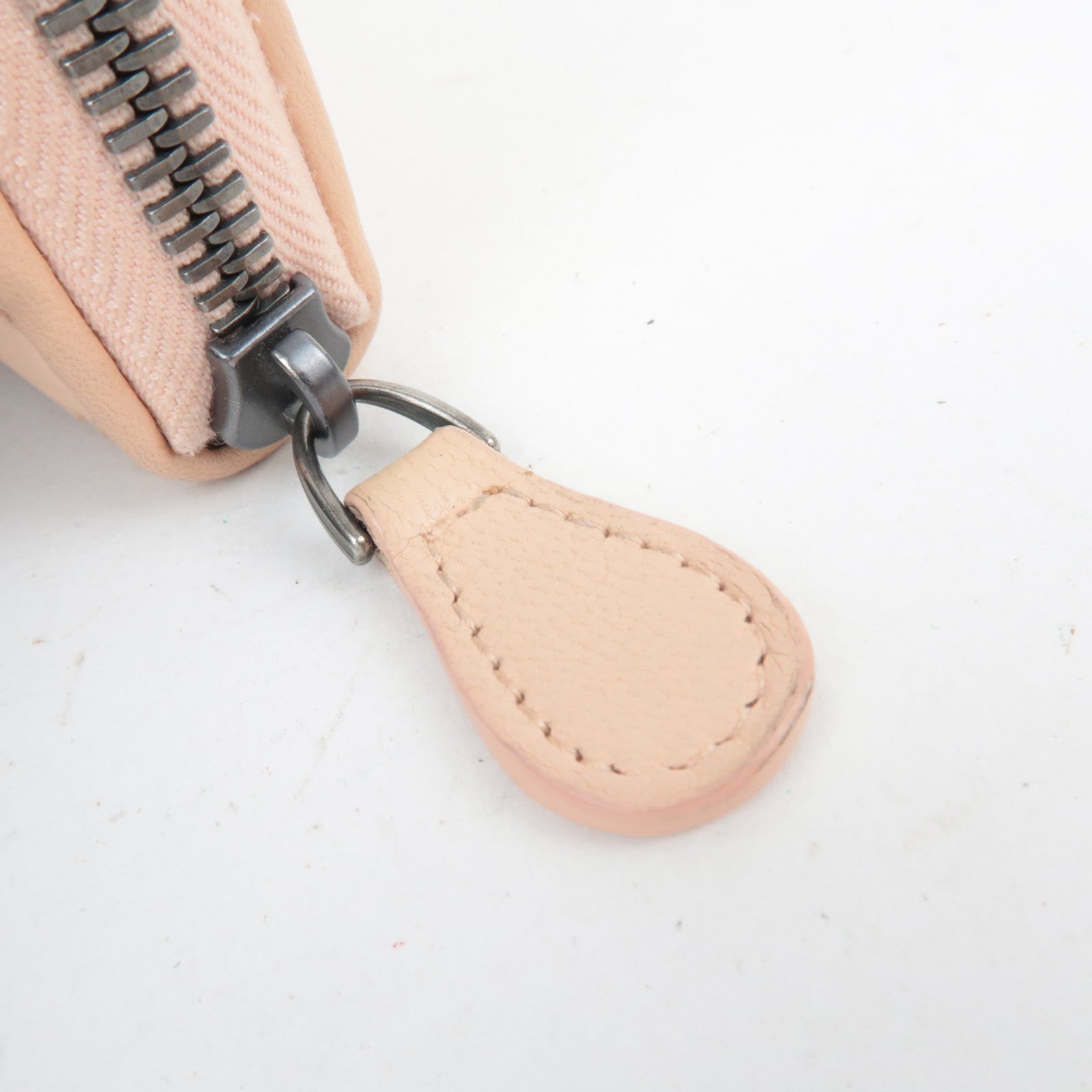 BOTTEGA VENETA Intrecciato Leather Coin Case Pink Beige
