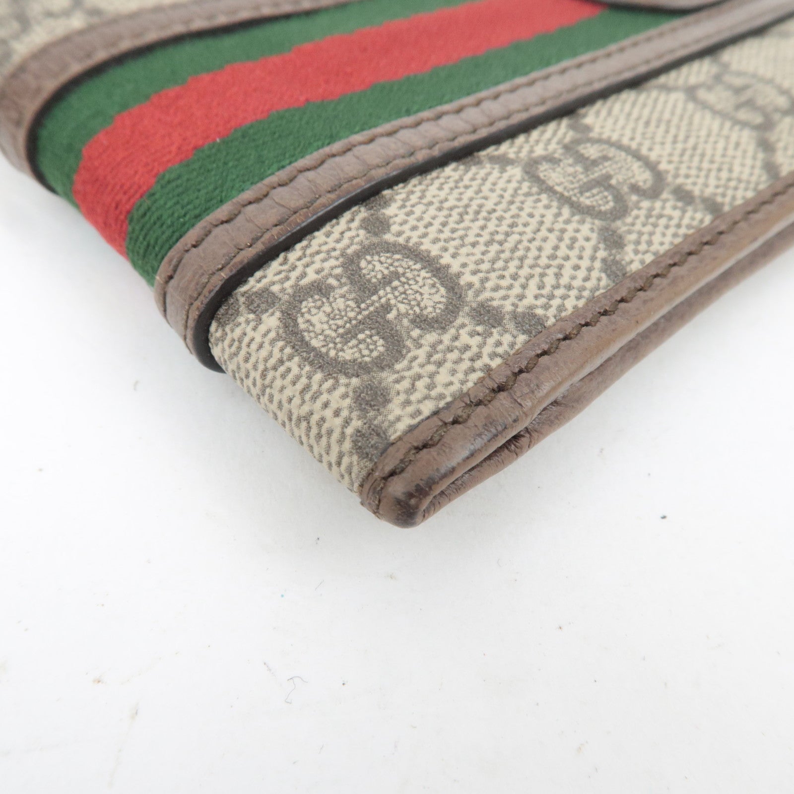 GUCCI Ophidia Sherry GG Supreme Wallet Beige 597609