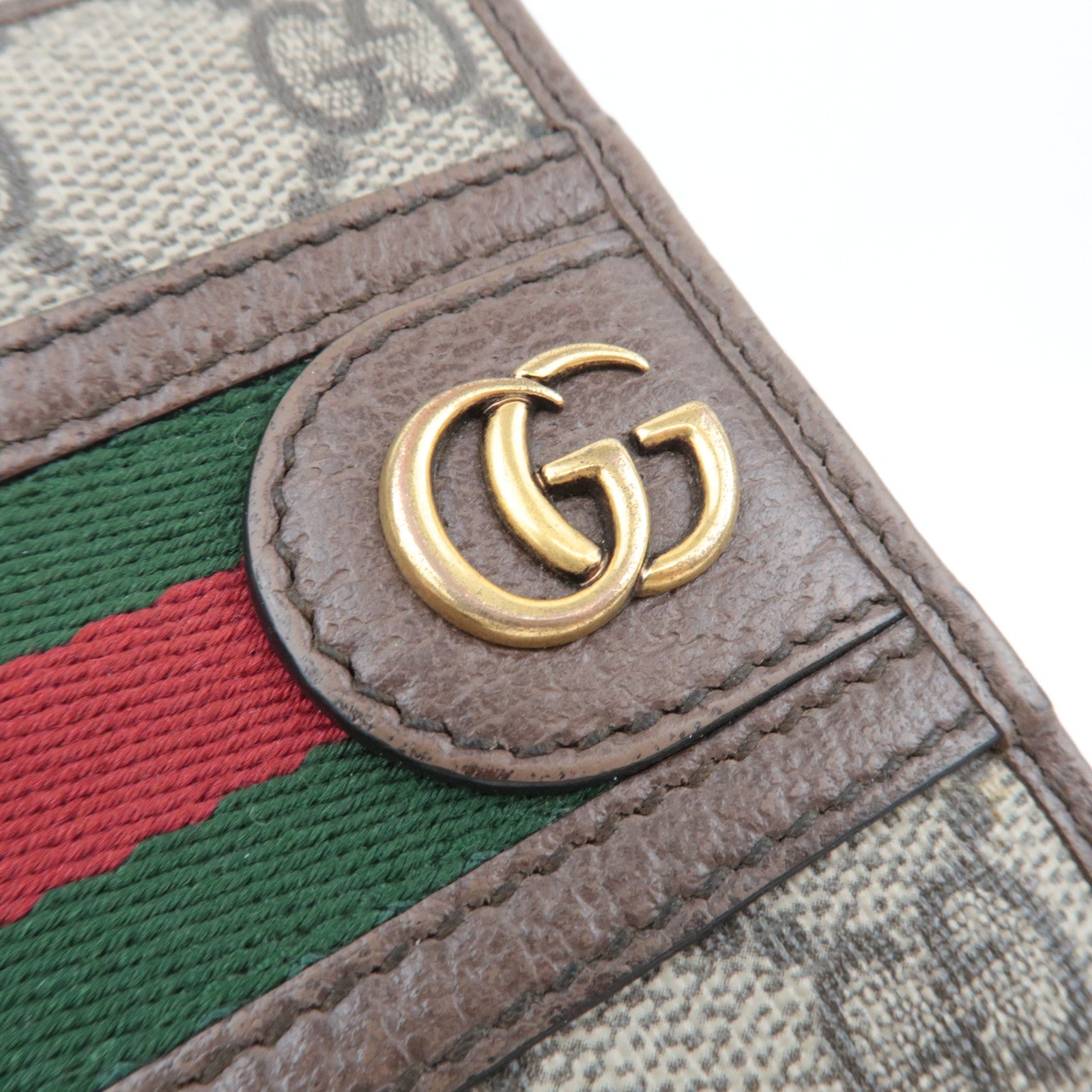 GUCCI Ophidia Sherry GG Supreme Wallet Beige 597609