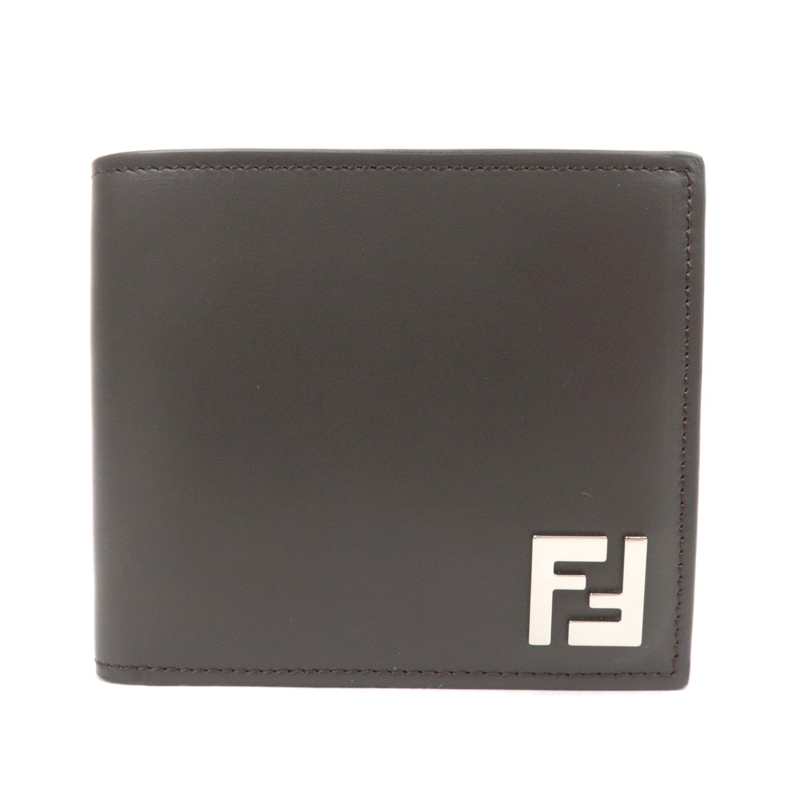 FENDI Zucca PVC Leather Wallet Brown 7M035688839