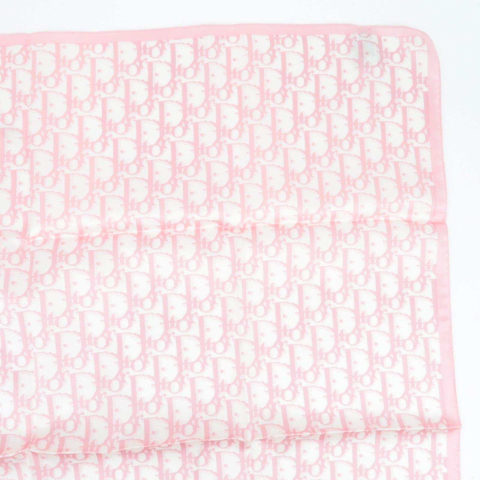 Christian Dior Trotter Scarf 68% Silk 32% Cotton Pink