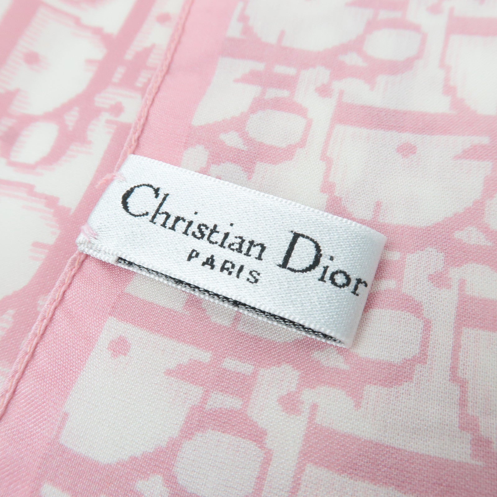 Christian Dior Trotter Scarf 68% Silk 32% Cotton Pink