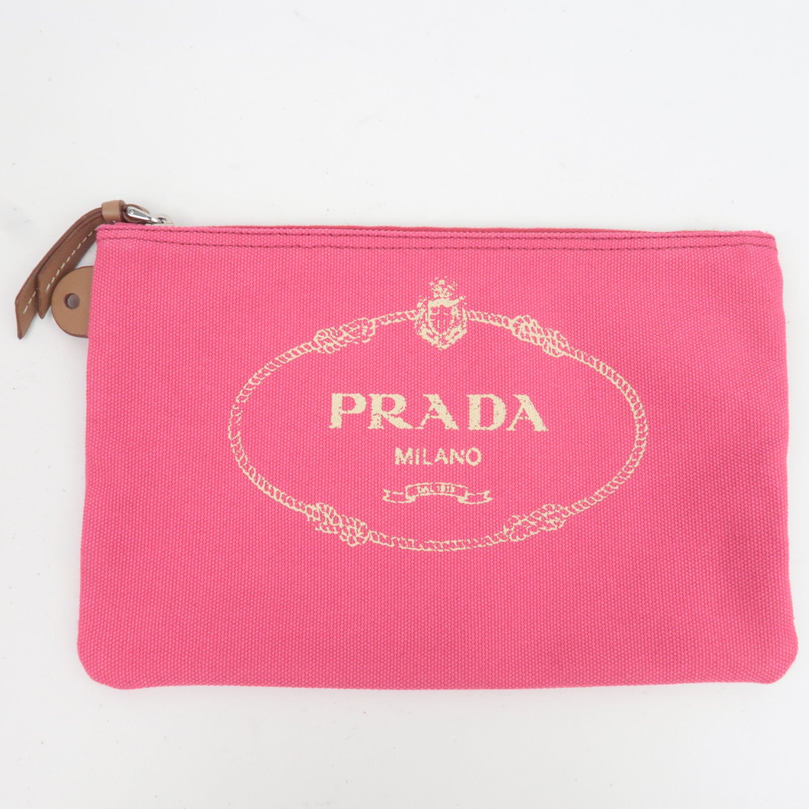 PRADA Canapa Canvas Tote Bag Pink 1BG163