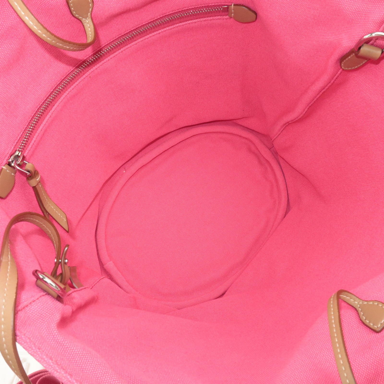 PRADA Canapa Canvas Tote Bag Pink 1BG163