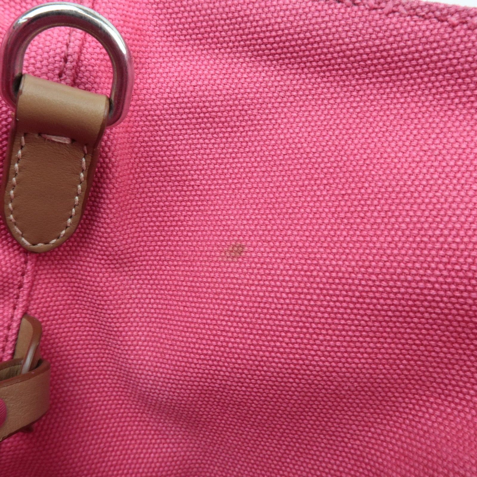 PRADA Canapa Canvas Tote Bag Pink 1BG163