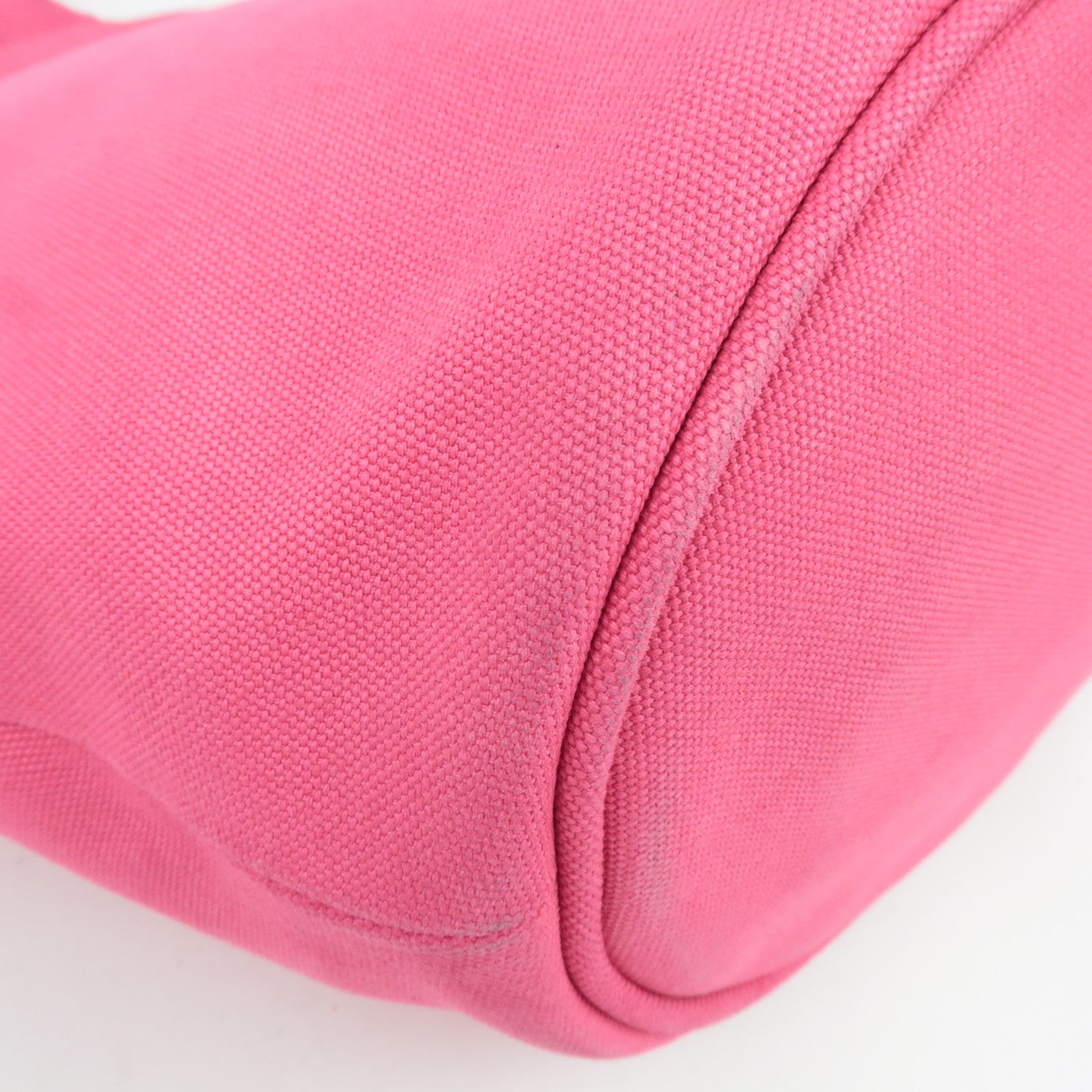 PRADA Canapa Canvas Tote Bag Pink 1BG163