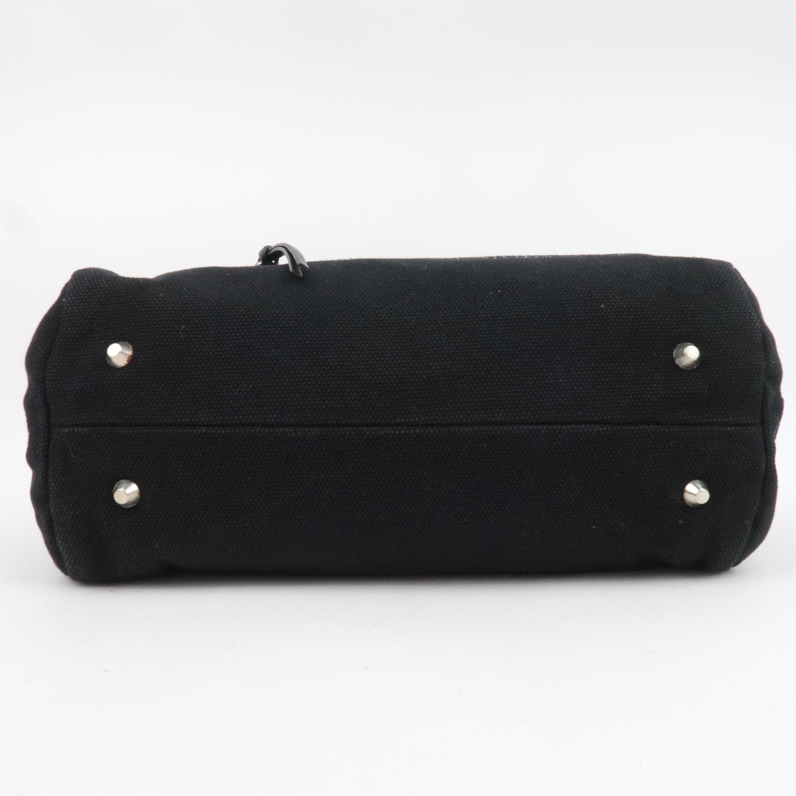 Chloe Satchel Bag Canvas Leather Handbag Black