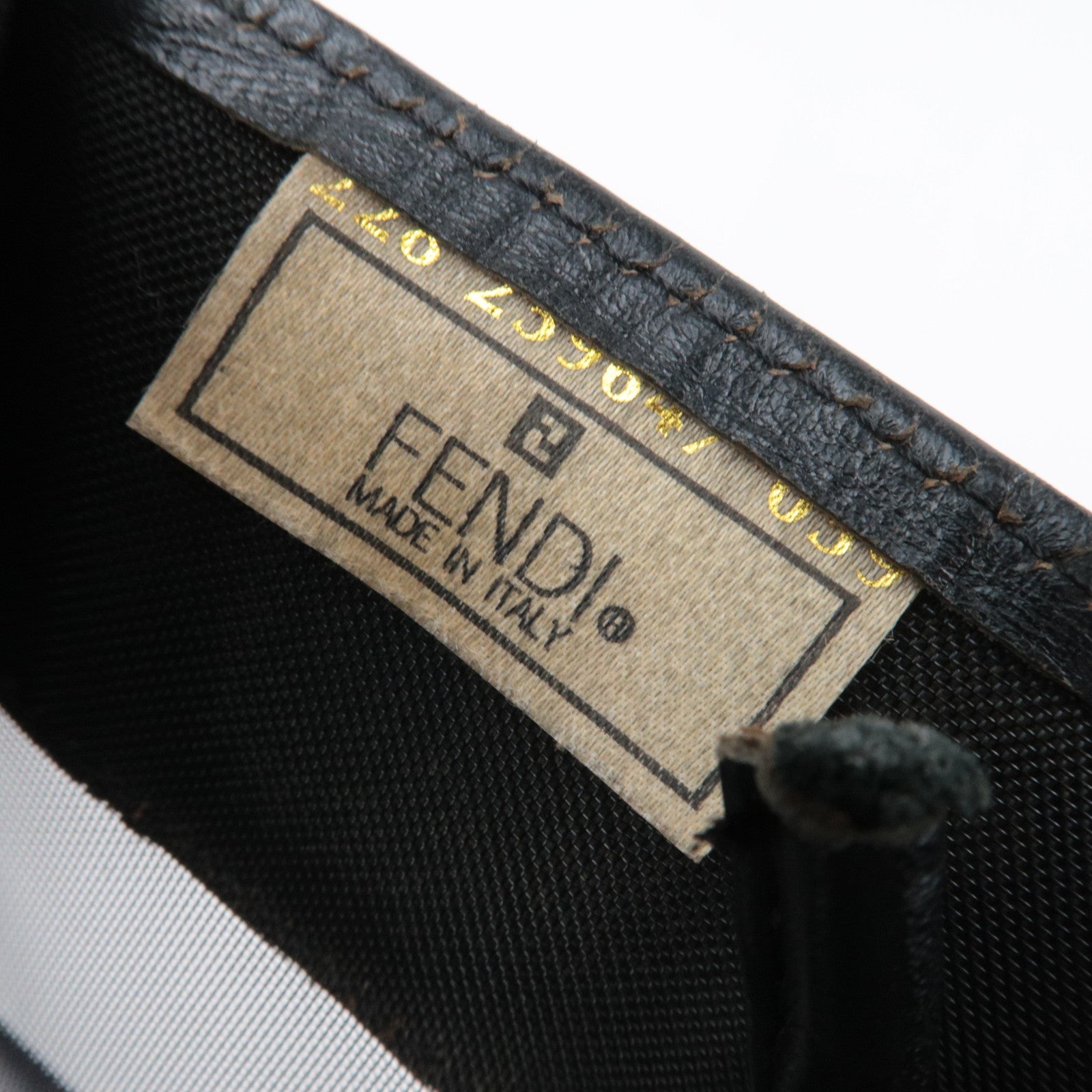 FENDI Logo Mesh Tote Bag Black 259647