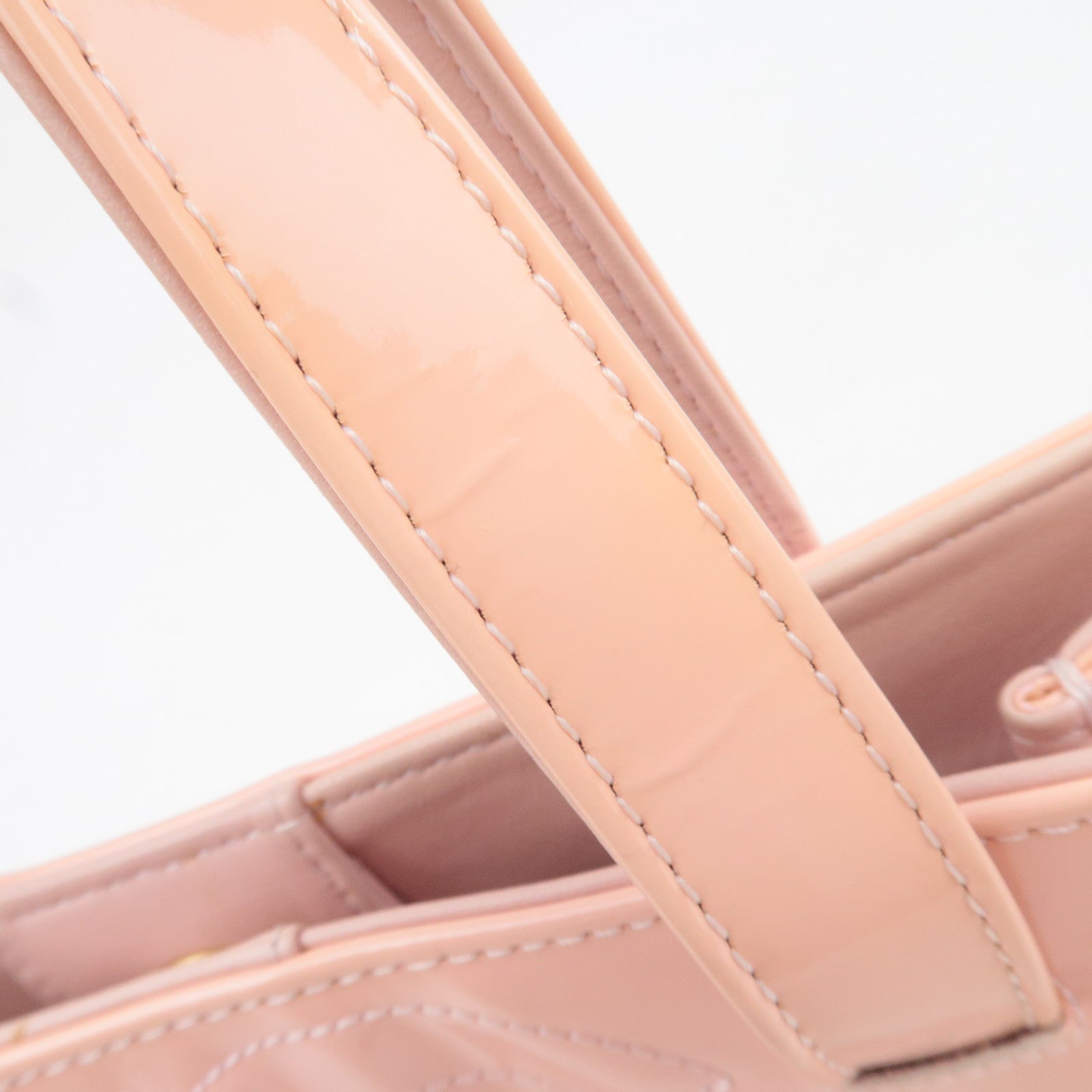 CHANEL Triple Coco Patent Tote Bag Pink A27117
