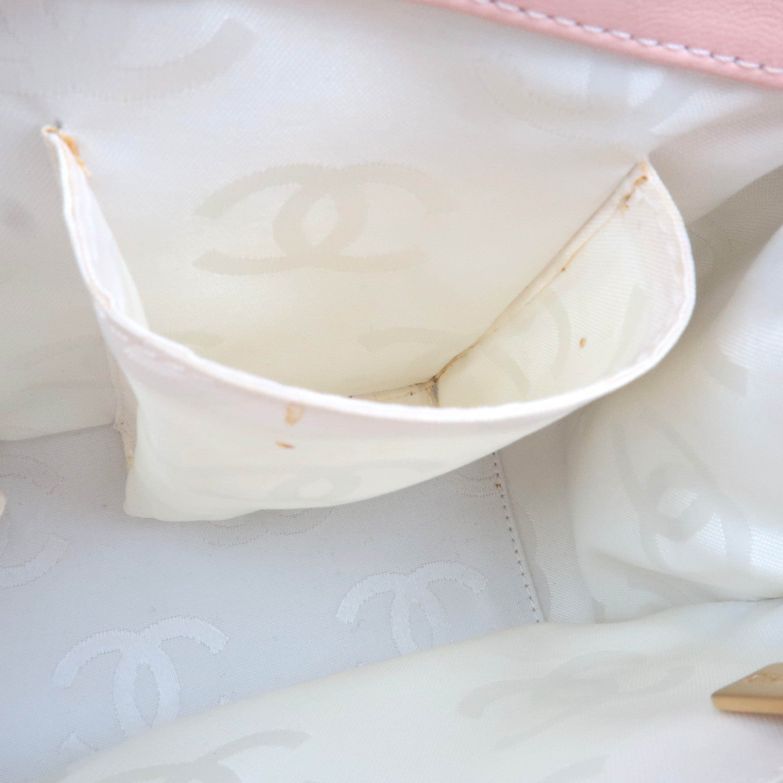 CHANEL Triple Coco Patent Tote Bag Pink A27117