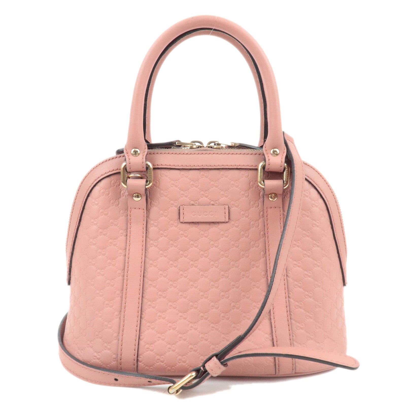 GUCCI Microguccissima 2Way Leather Handbag Pink 44965488878