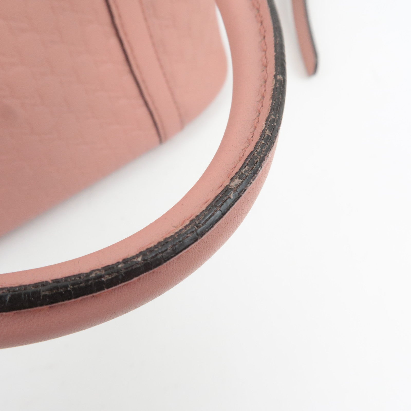 GUCCI Microguccissima 2Way Leather Handbag Pink 449654