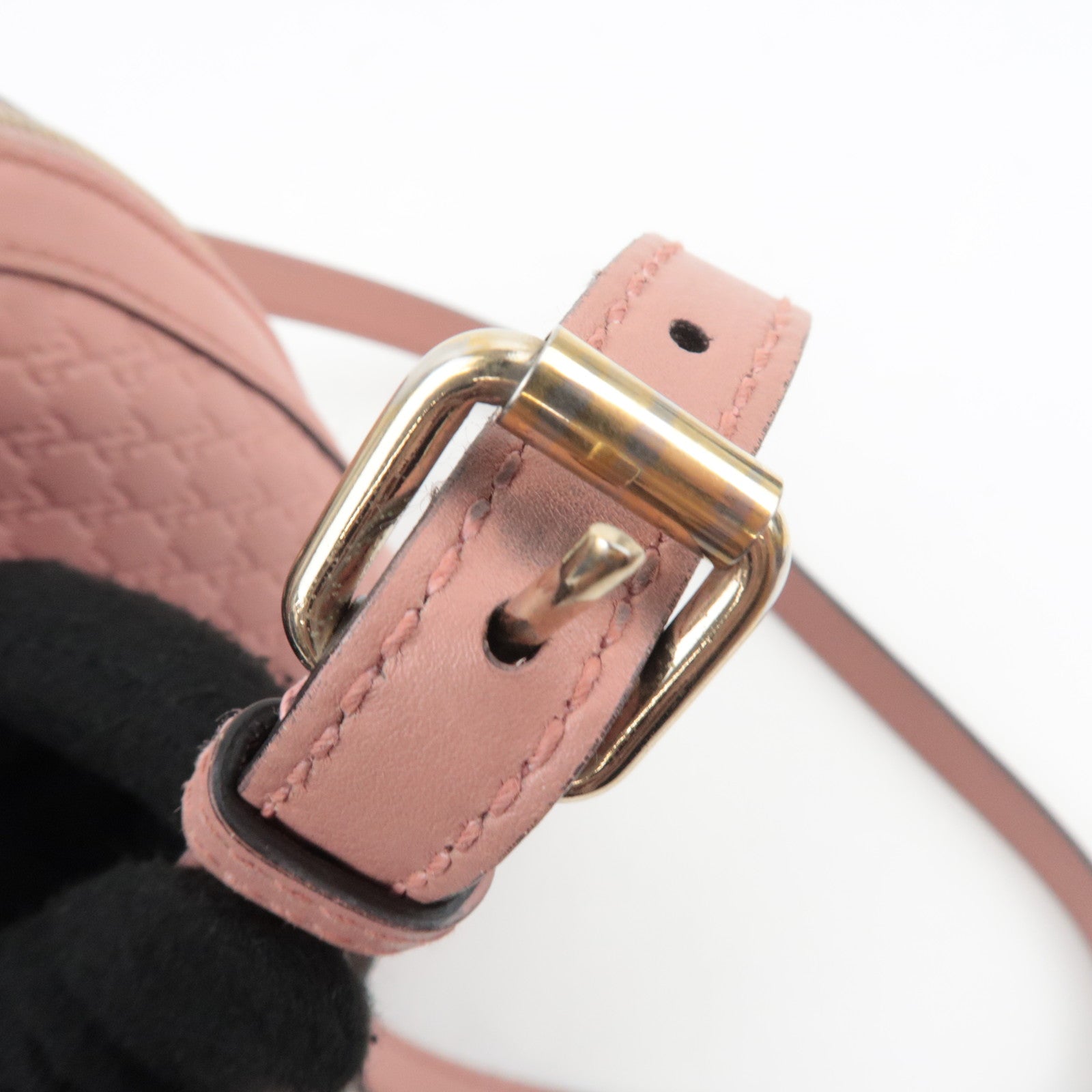 GUCCI Microguccissima 2Way Leather Handbag Pink 449654