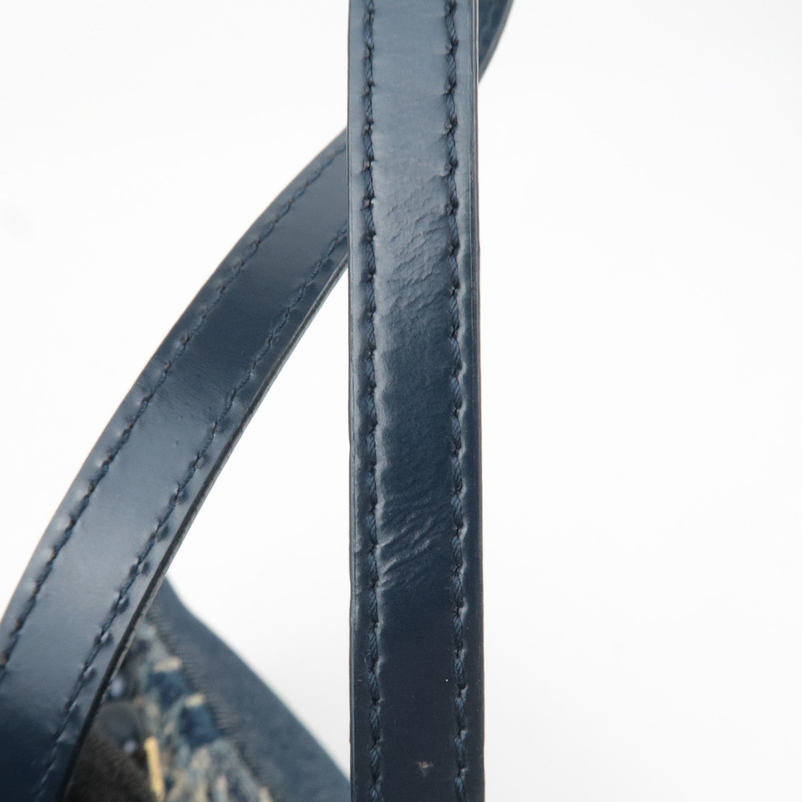 Christian Dior Maris Pearl Denim Shoulder Bag Blue