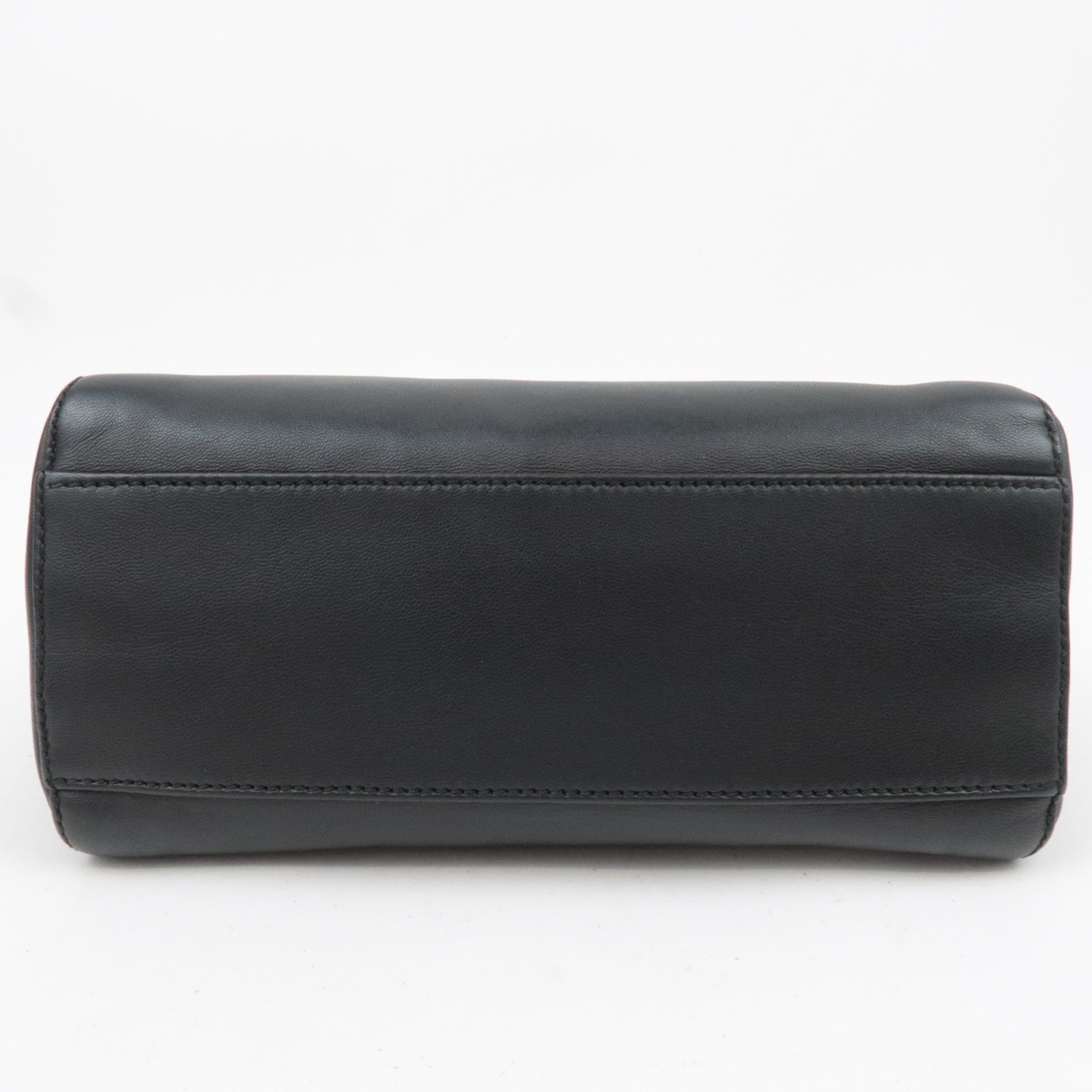 FENDI Peekaboo Mini 2Way Leather Handbag Black