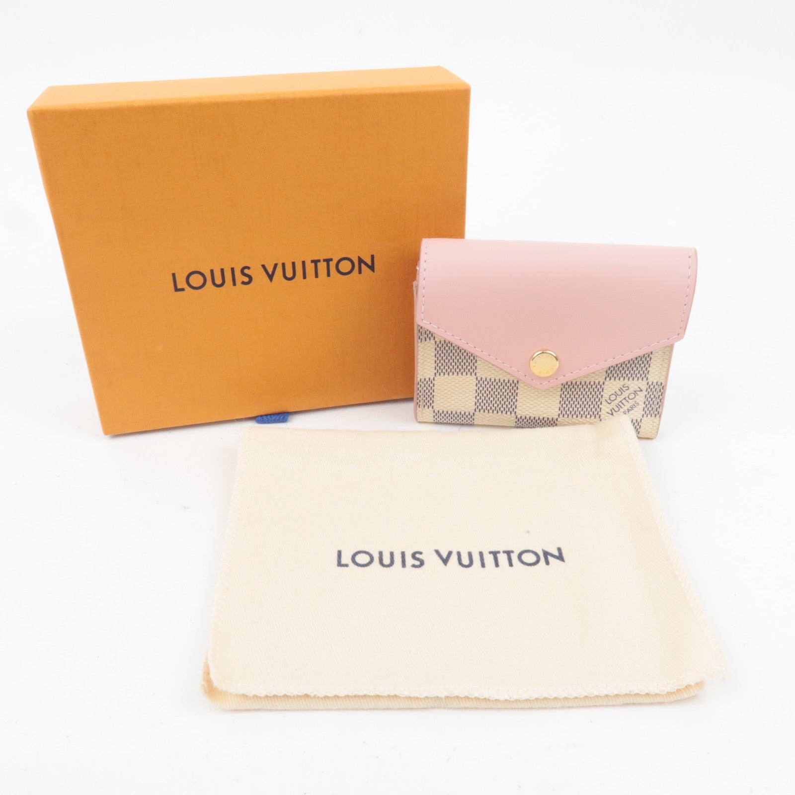 Louis Vuitton Damier Azur Portefeuille Zoe Wallet Rose Ballerine N60168