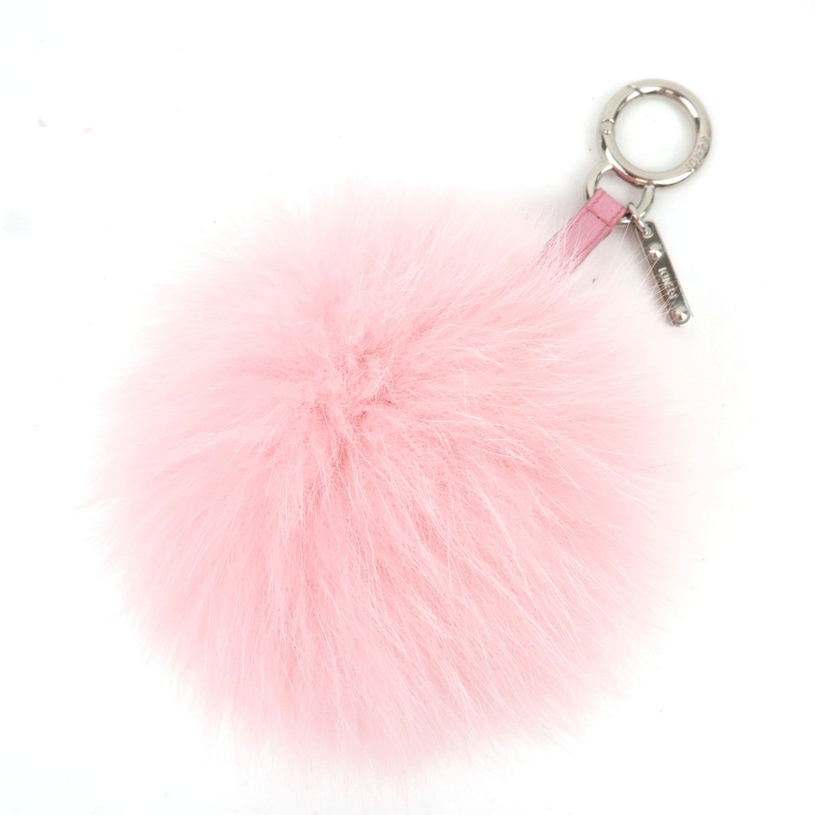 FENDI Pom Pom Charm Fur Bag Charm Pink 88962