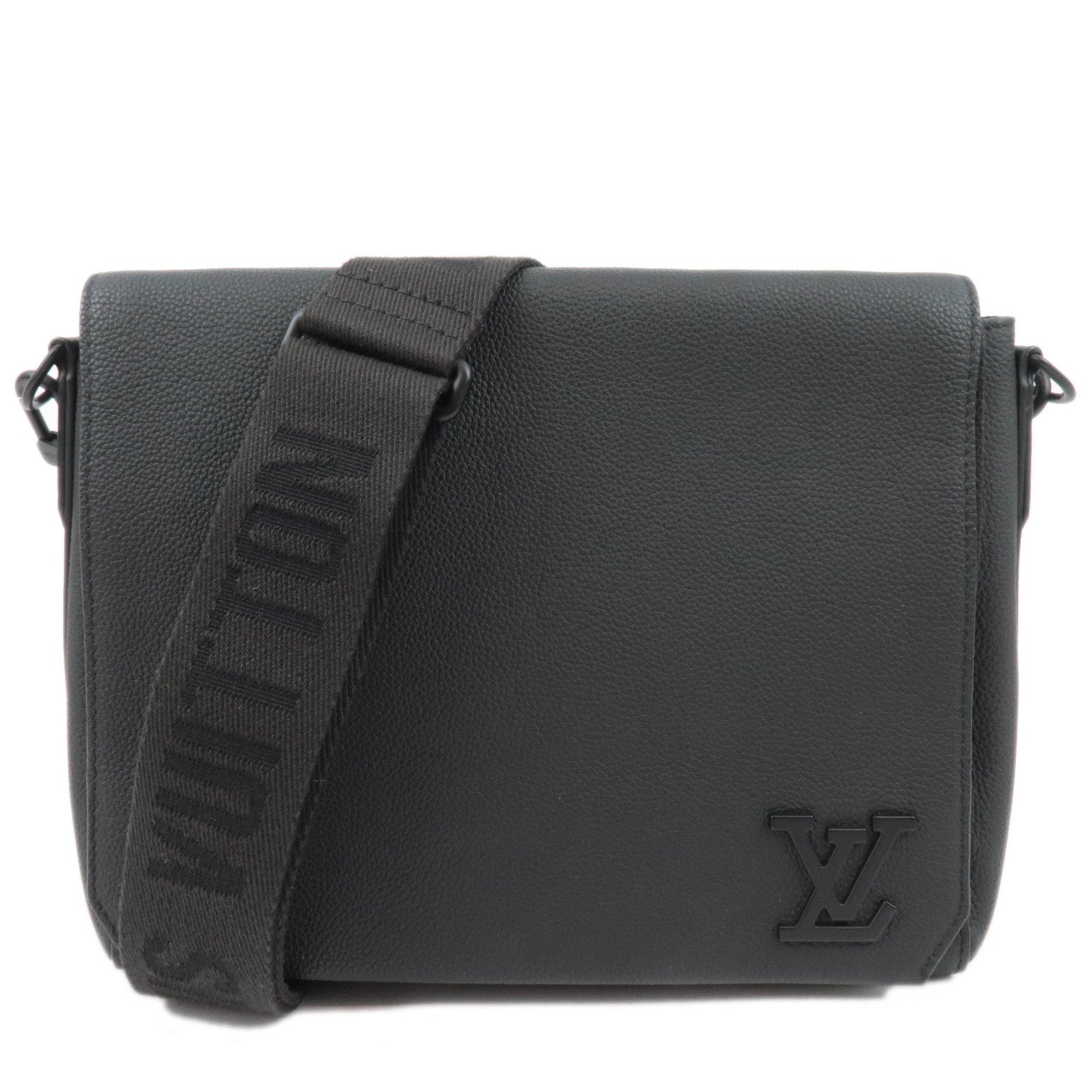 Louis Vuitton Aerogram Takeoff Messenger Leather Shoulder Bag Noir M5708088968