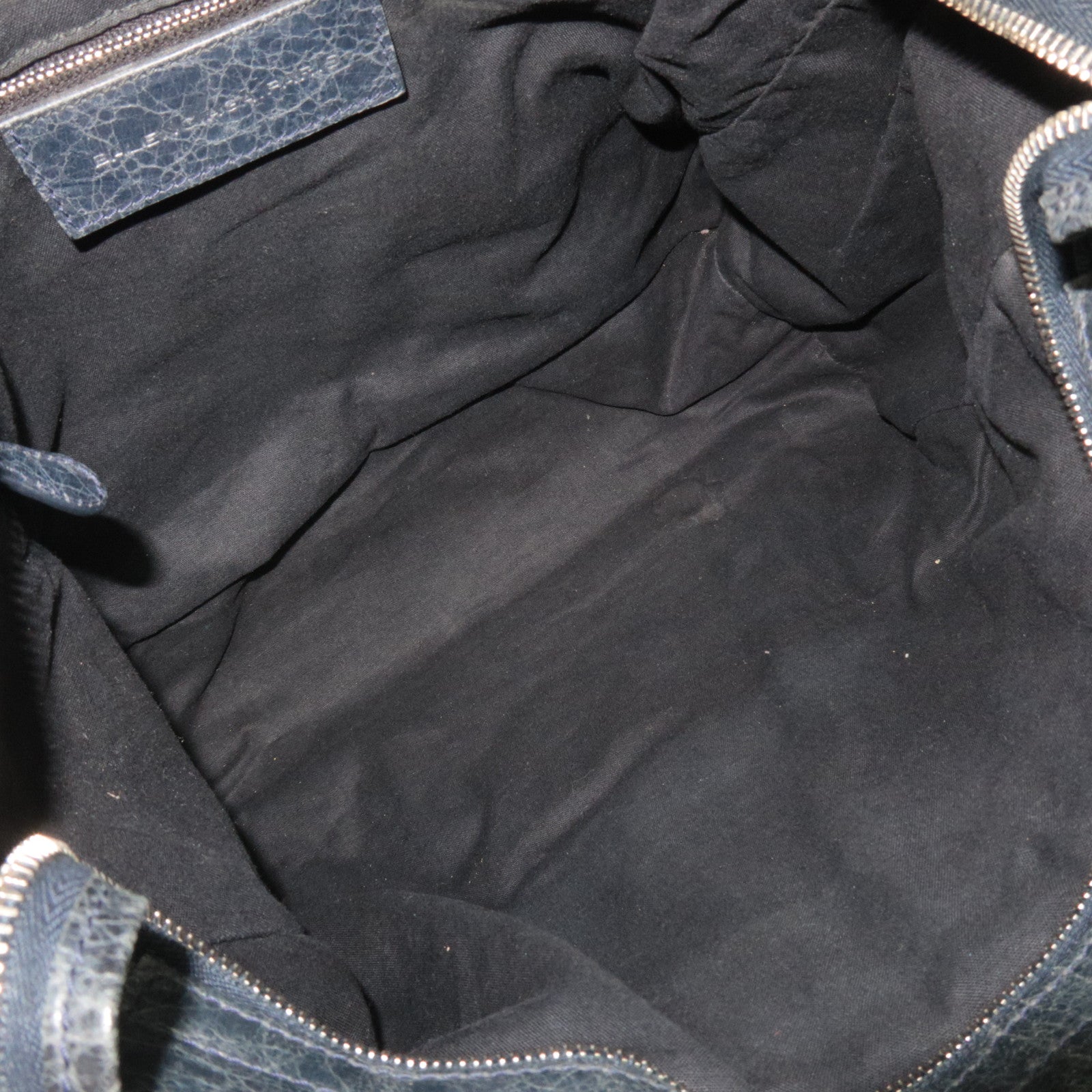 BALENCIAGA The Giant Velo 2Way Leather Handbag Black 282010