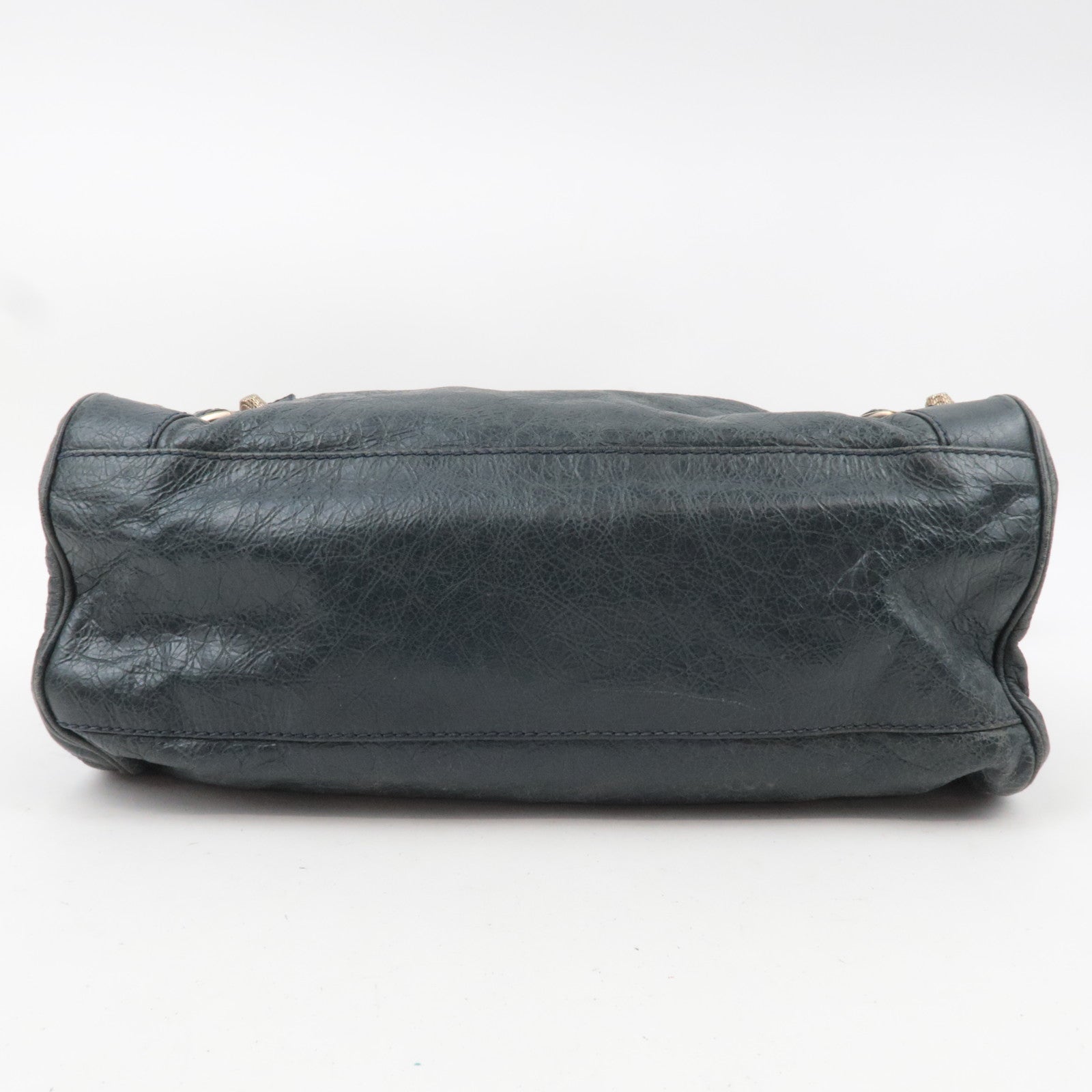 BALENCIAGA The Giant Velo 2Way Leather Handbag Black 282010