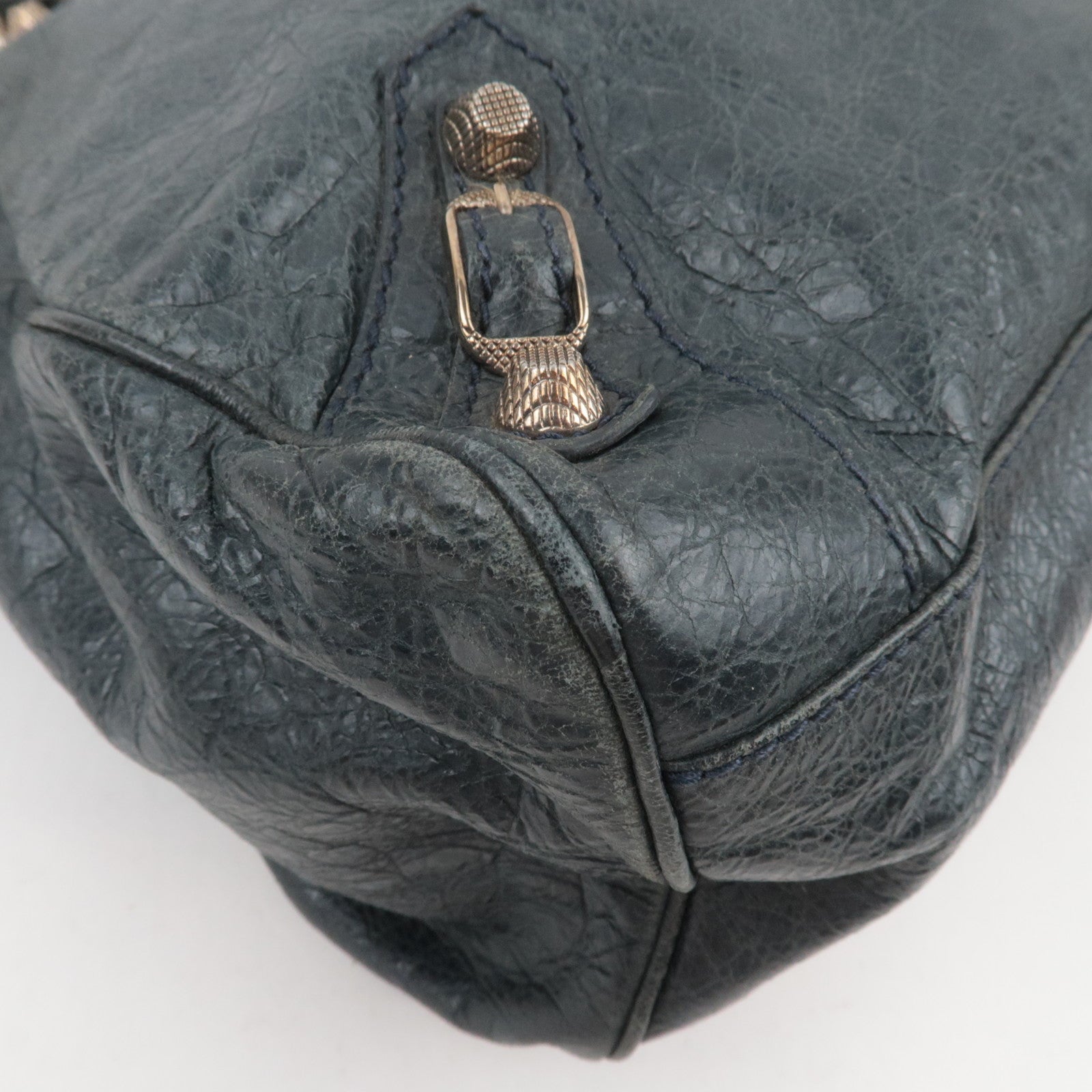 BALENCIAGA The Giant Velo 2Way Leather Handbag Black 282010