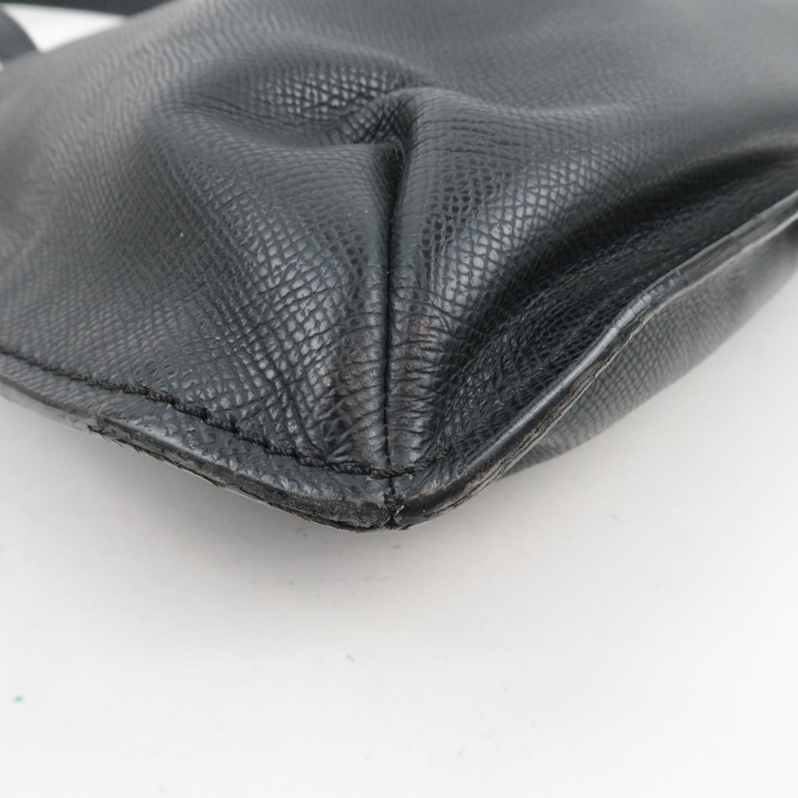 CHANEL Logo Leather Tote Bag Black