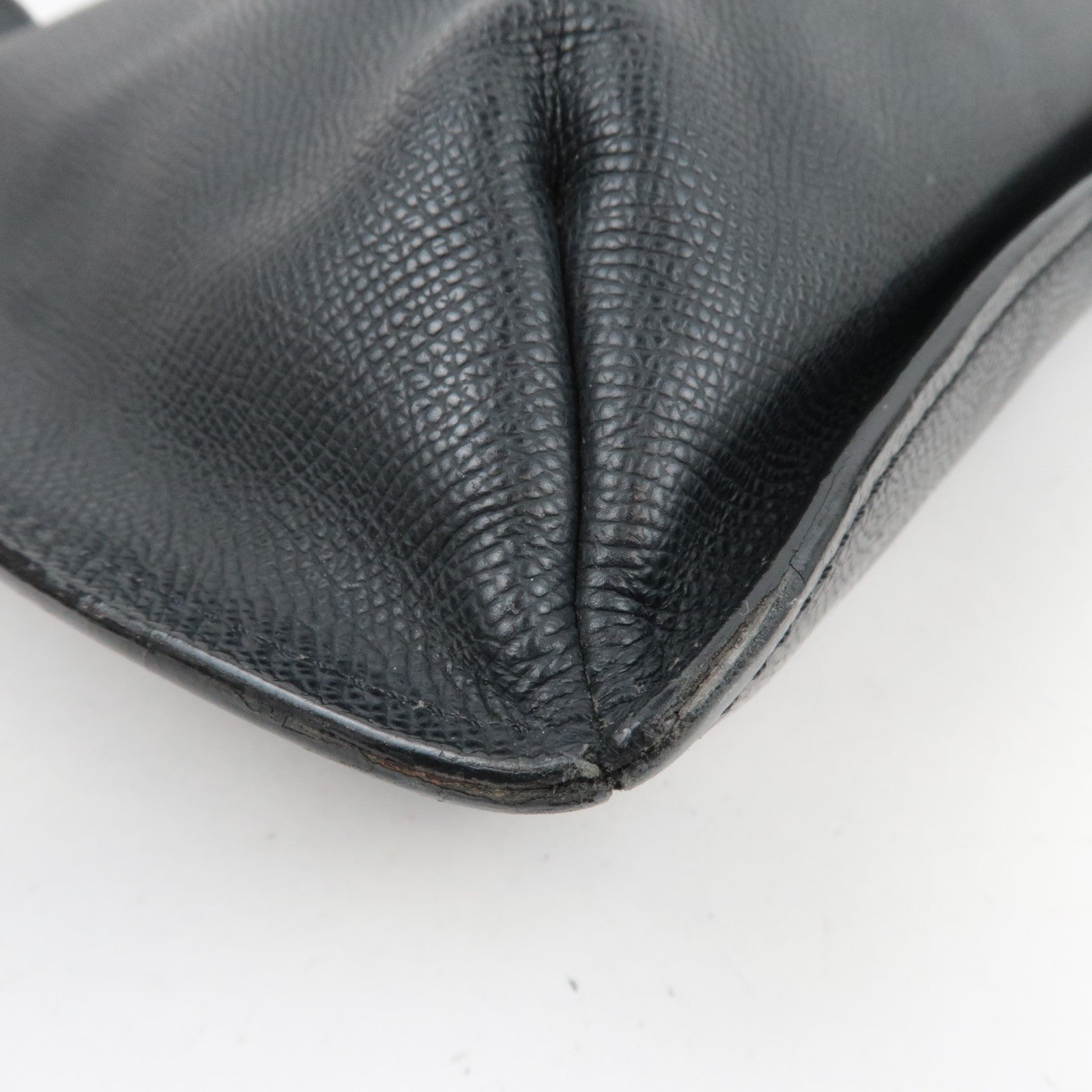 CHANEL Logo Leather Tote Bag Black