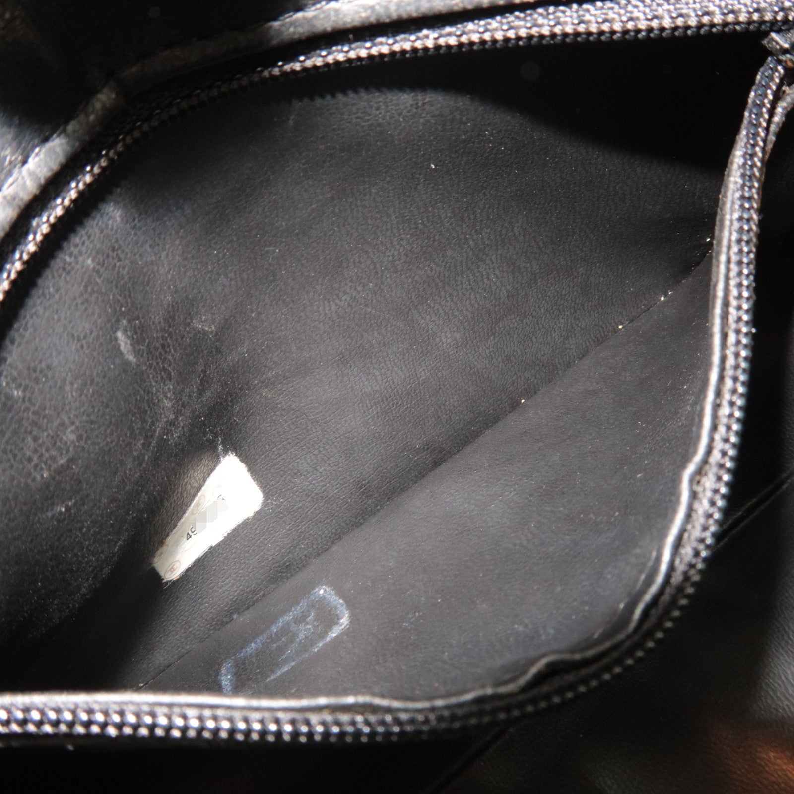 CHANEL Coco Mark Caviarskin Pouch Black