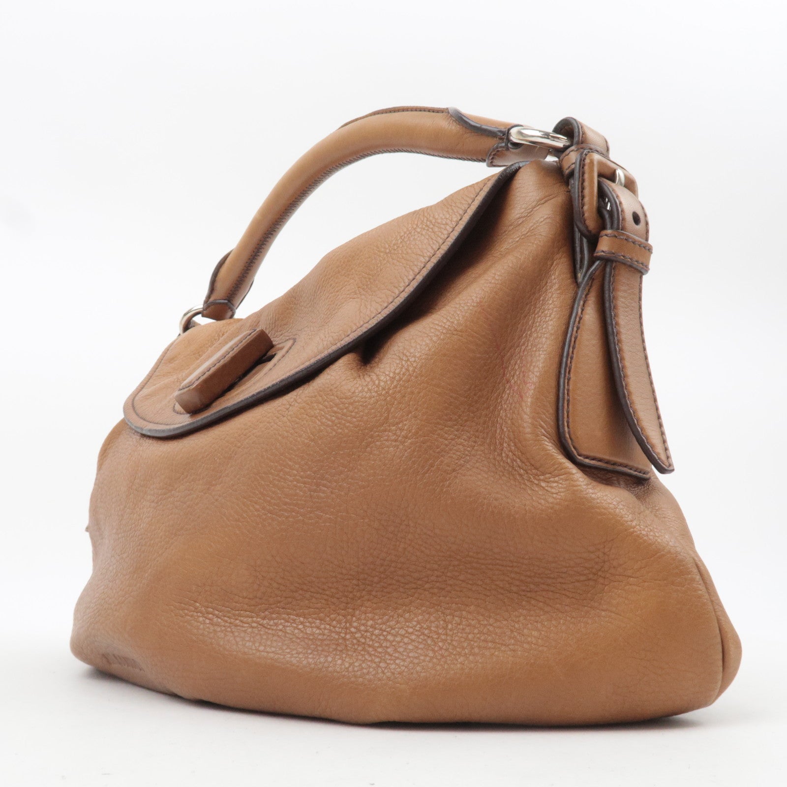 Jil Sander Leather Shoulder Bag Brown