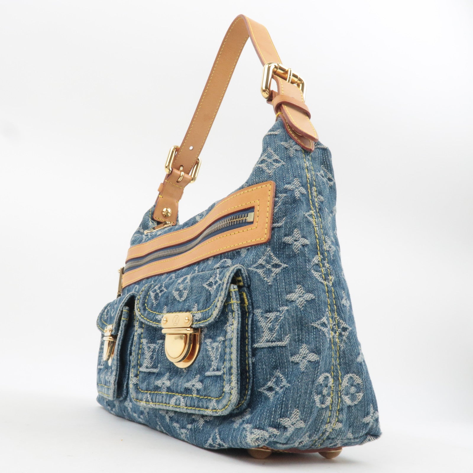 Louis Vuitton Monogram Denim Baggy PM Shoulder Bag M95049