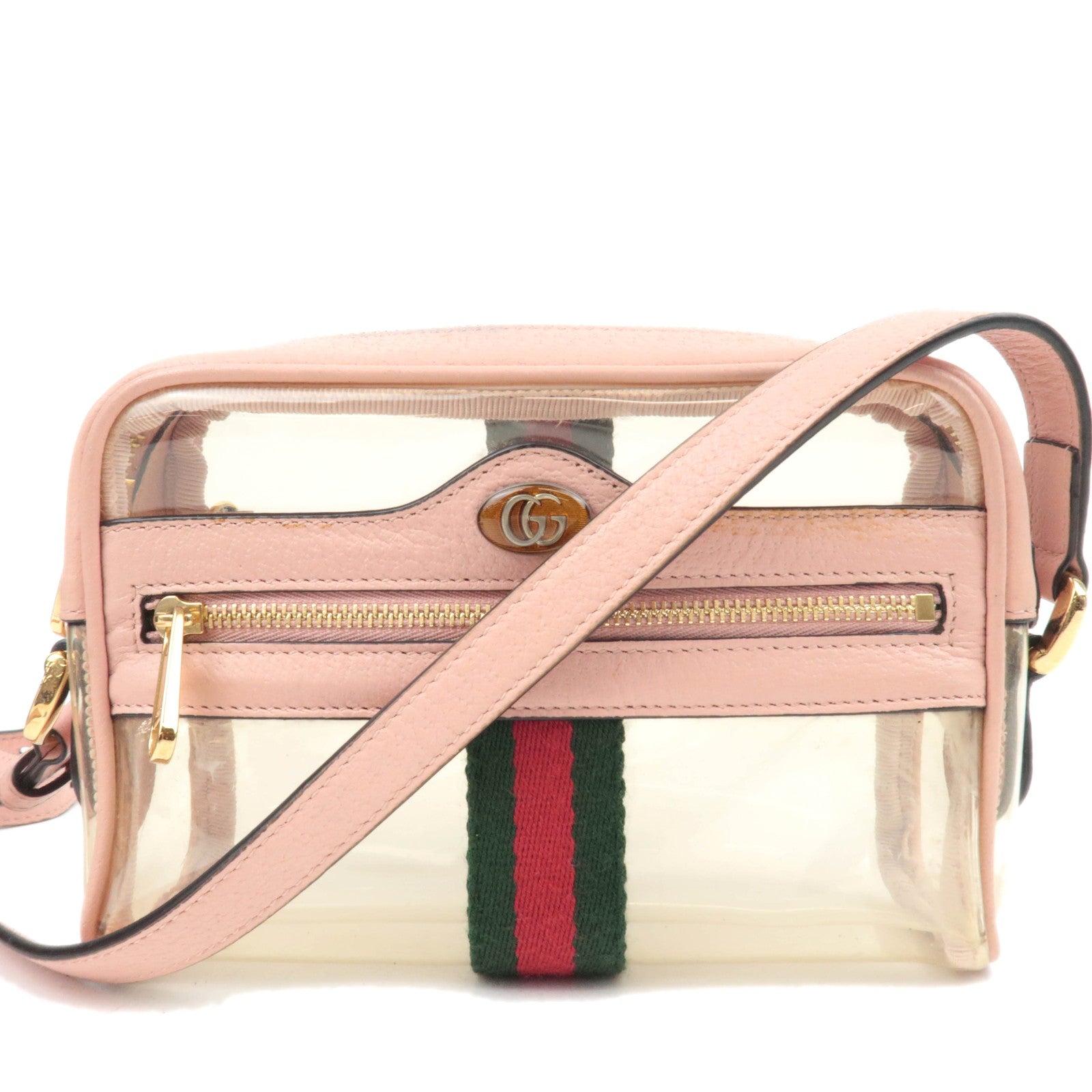 GUCCI Ophidia Clear Shoulder Bag Pink 51735089088