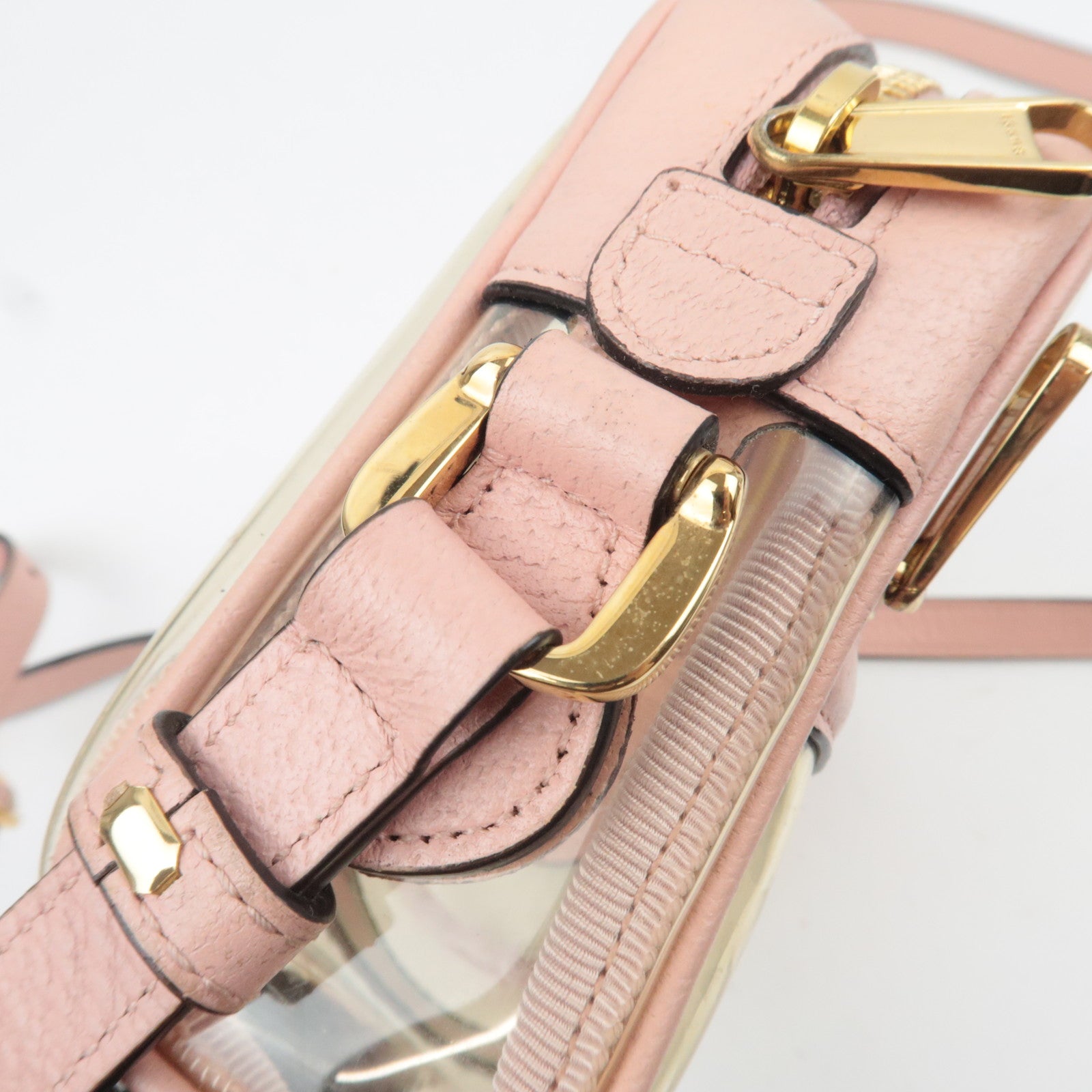 GUCCI Ophidia Clear Shoulder Bag Pink 517350