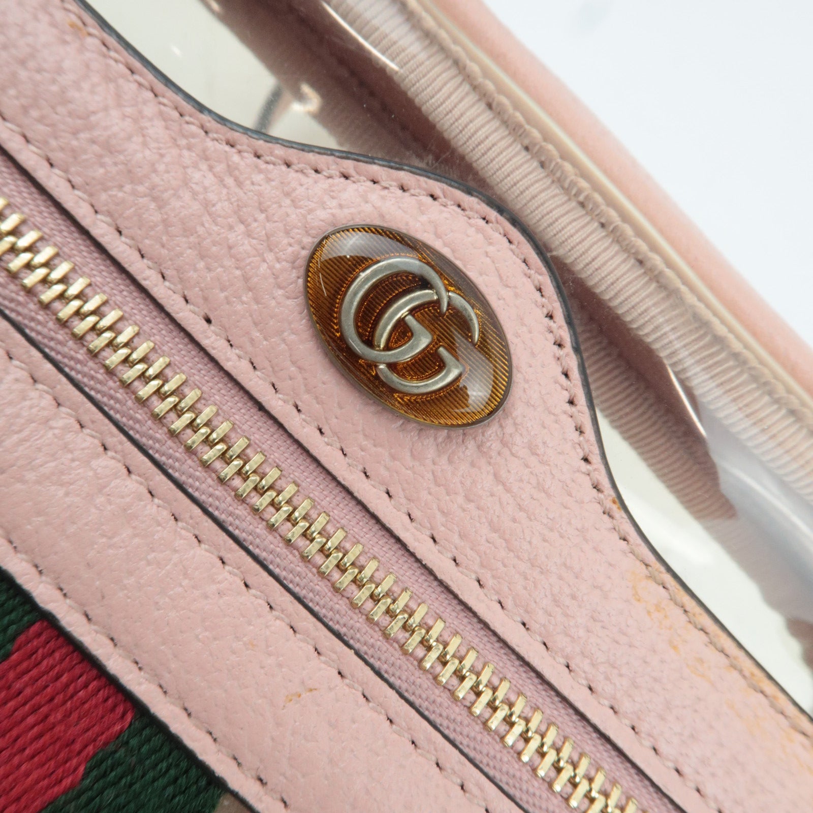 GUCCI Ophidia Clear Shoulder Bag Pink 517350