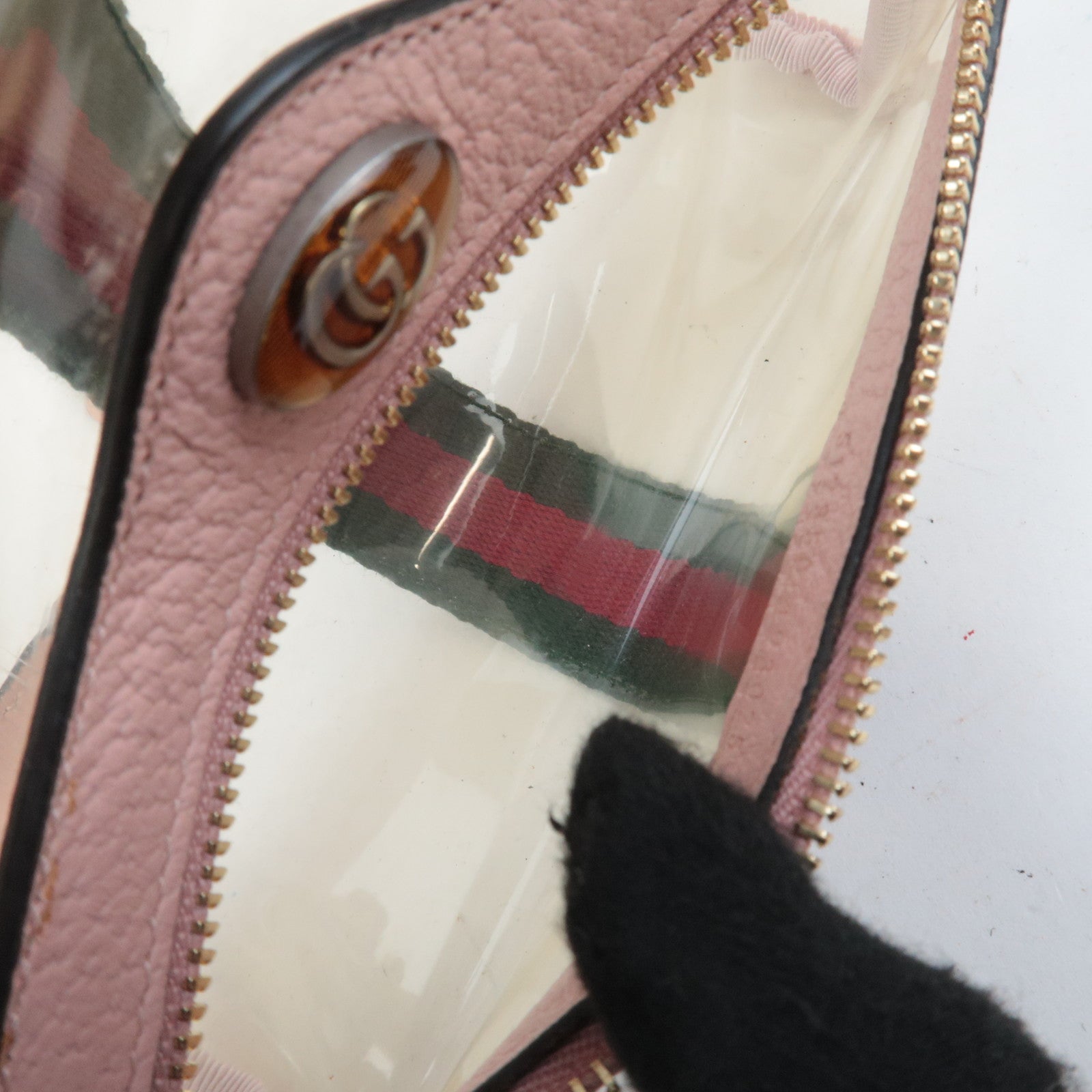 GUCCI Ophidia Clear Shoulder Bag Pink 517350