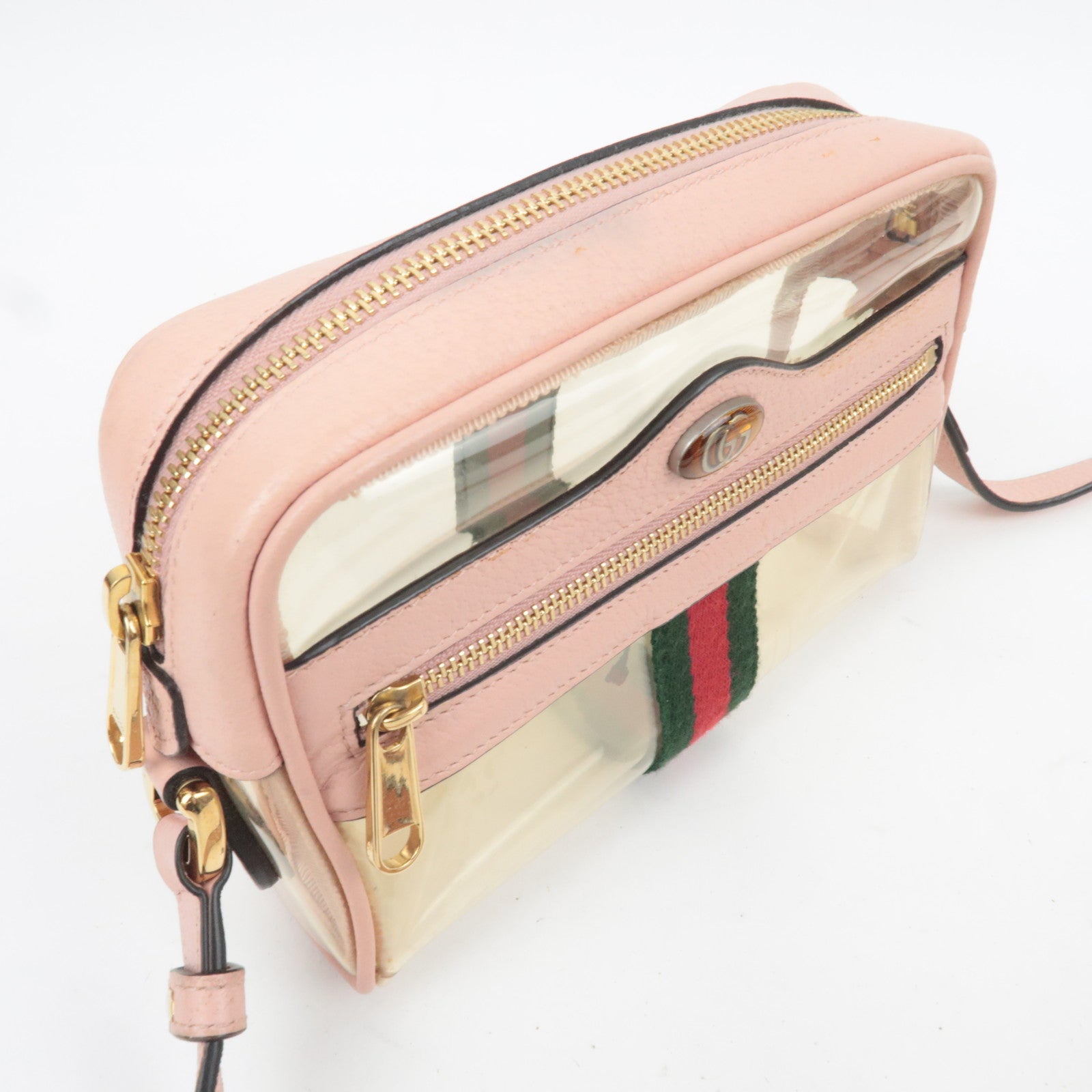 GUCCI Ophidia Clear Shoulder Bag Pink 517350