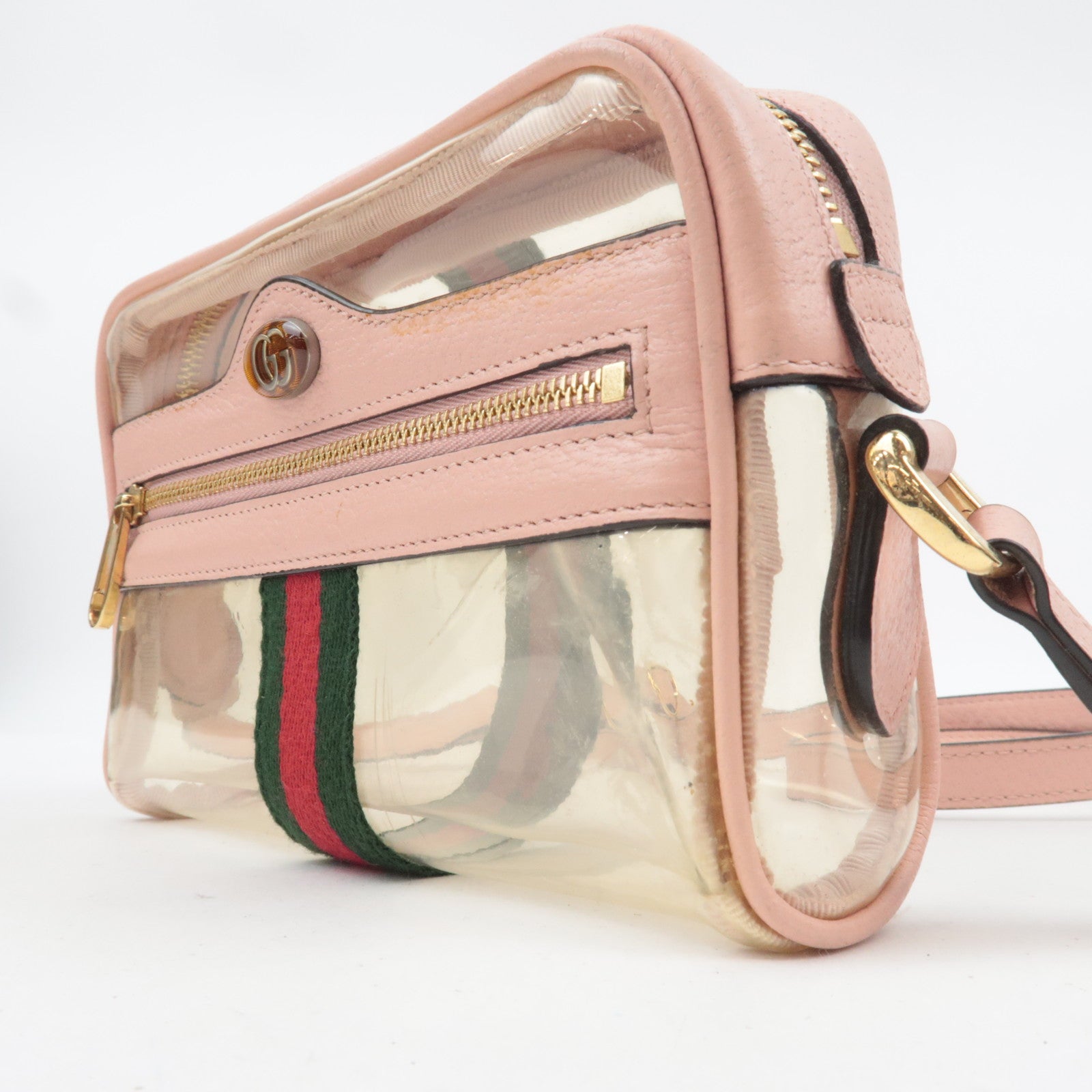 GUCCI Ophidia Clear Shoulder Bag Pink 517350
