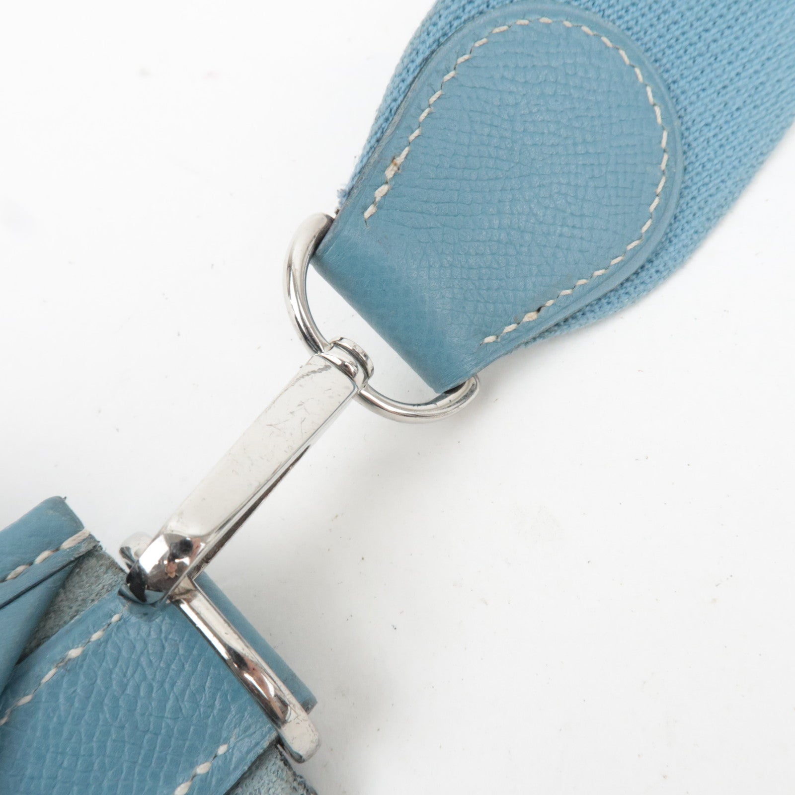 HERMES Evelyne 2 GM Shoulder Bag Veau Epsom □J Stamp (2006) Blue Gene