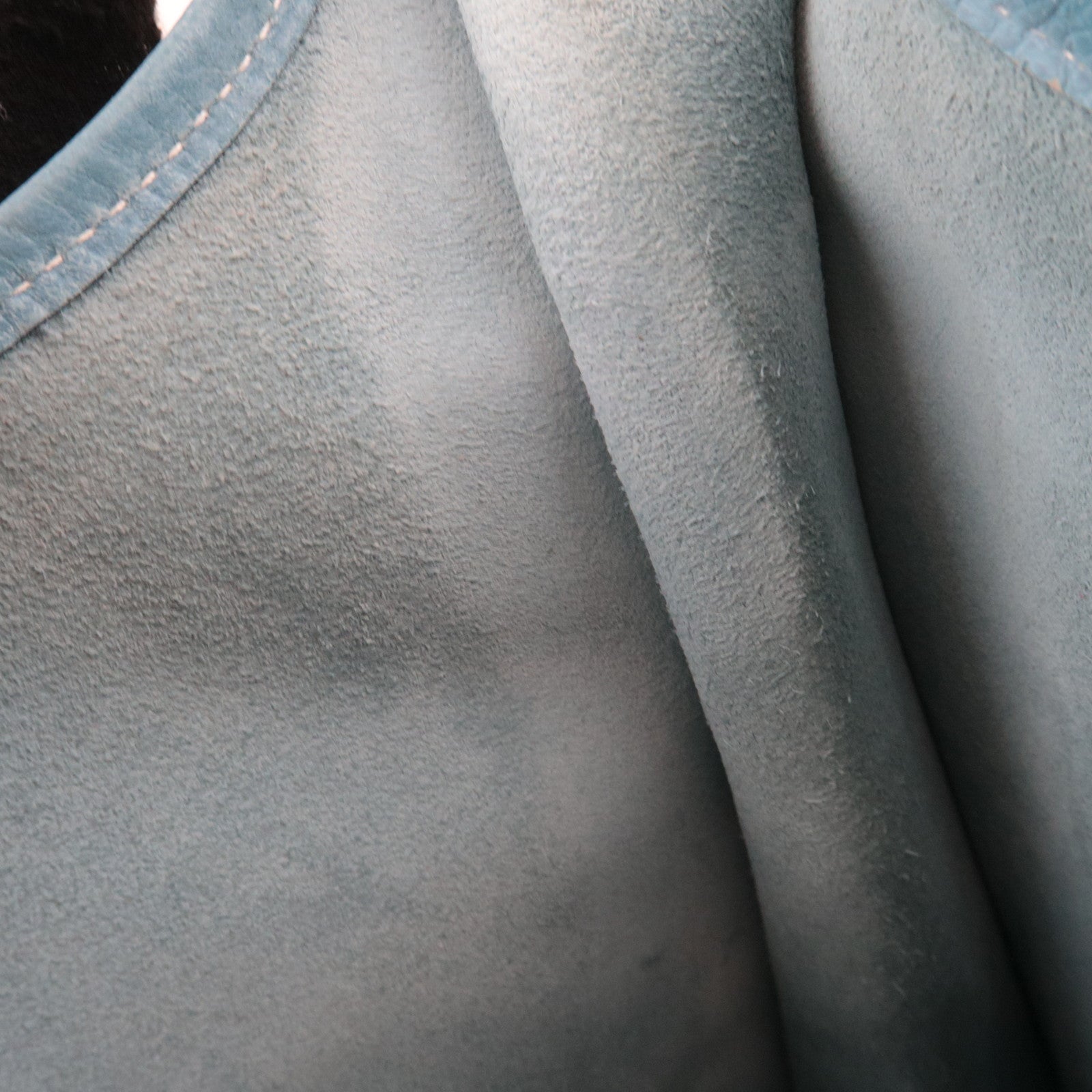 HERMES Evelyne 2 GM Shoulder Bag Veau Epsom □J Stamp (2006) Blue Gene