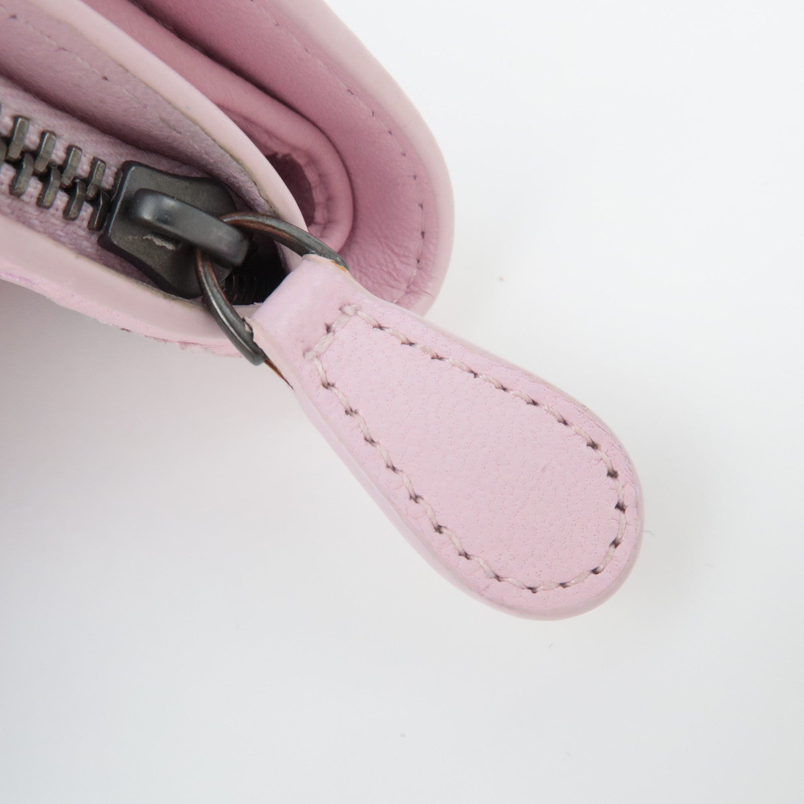 BOTTEGA VENETA Intrecciato Leather Wallet Pink Gray