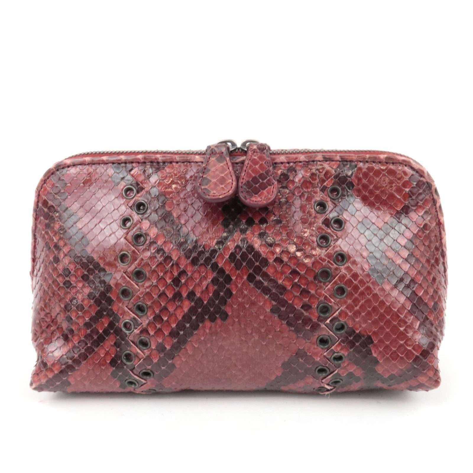 BOTTEGA VENETA Leather Cosmetic Pouch Brown 23355889124