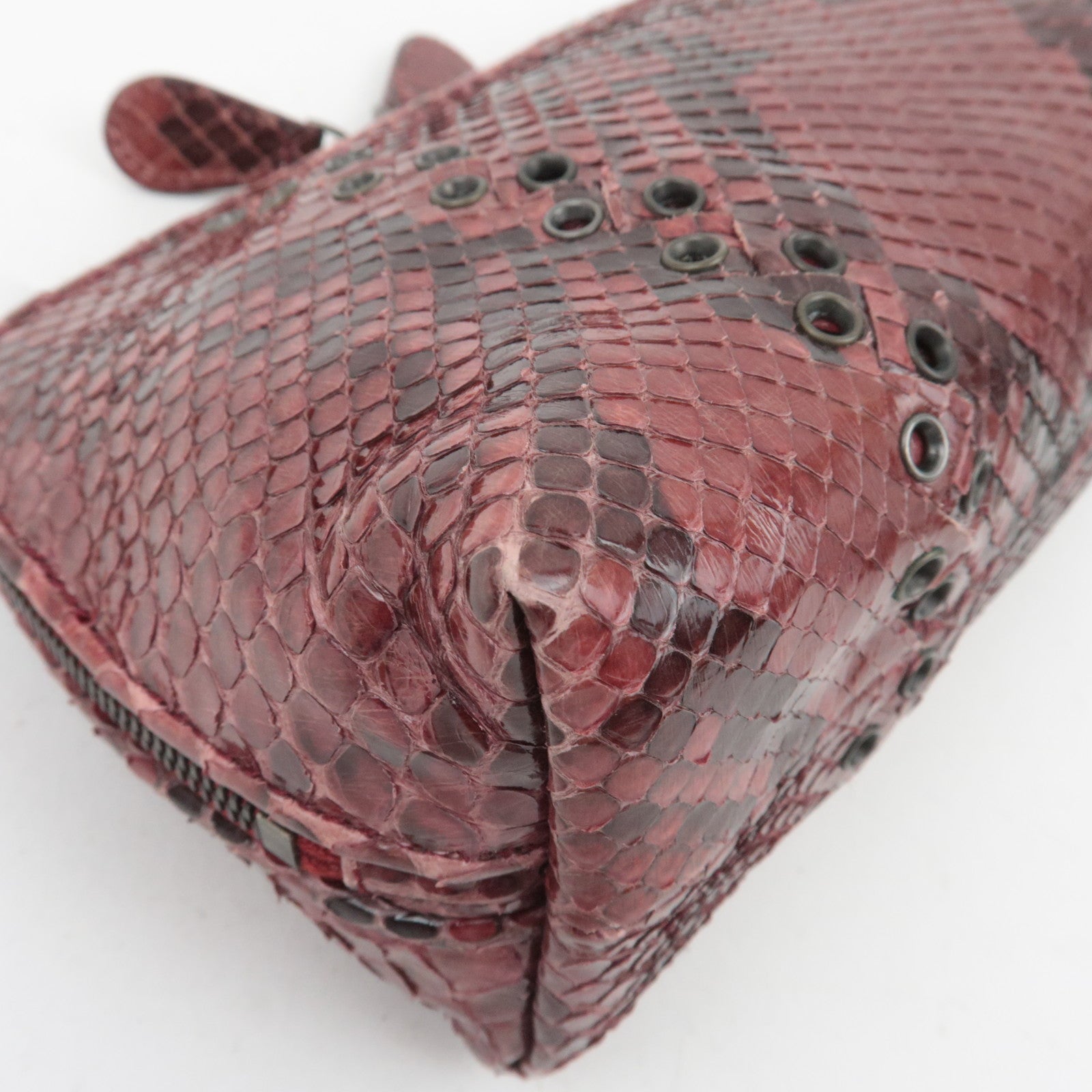 BOTTEGA VENETA Leather Cosmetic Pouch Brown 233558