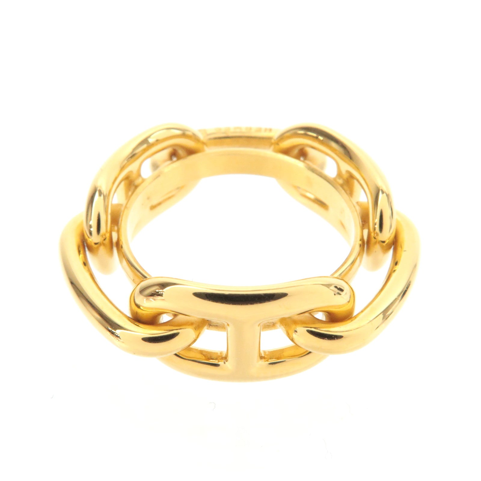HERMES Chaine D'Ancre Scarf Ring Gold Color89129