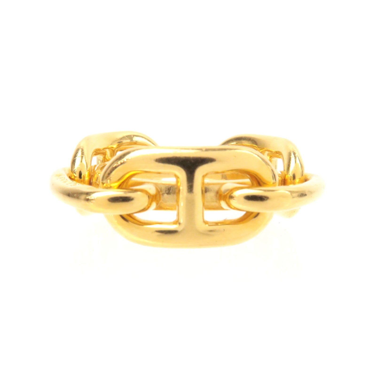 HERMES Chaine D'Ancre Scarf Ring Gold● Color