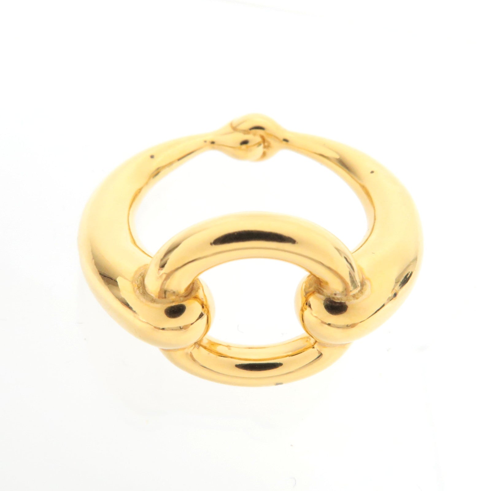 HERMES Mors Scarf Ring Gold Color89131