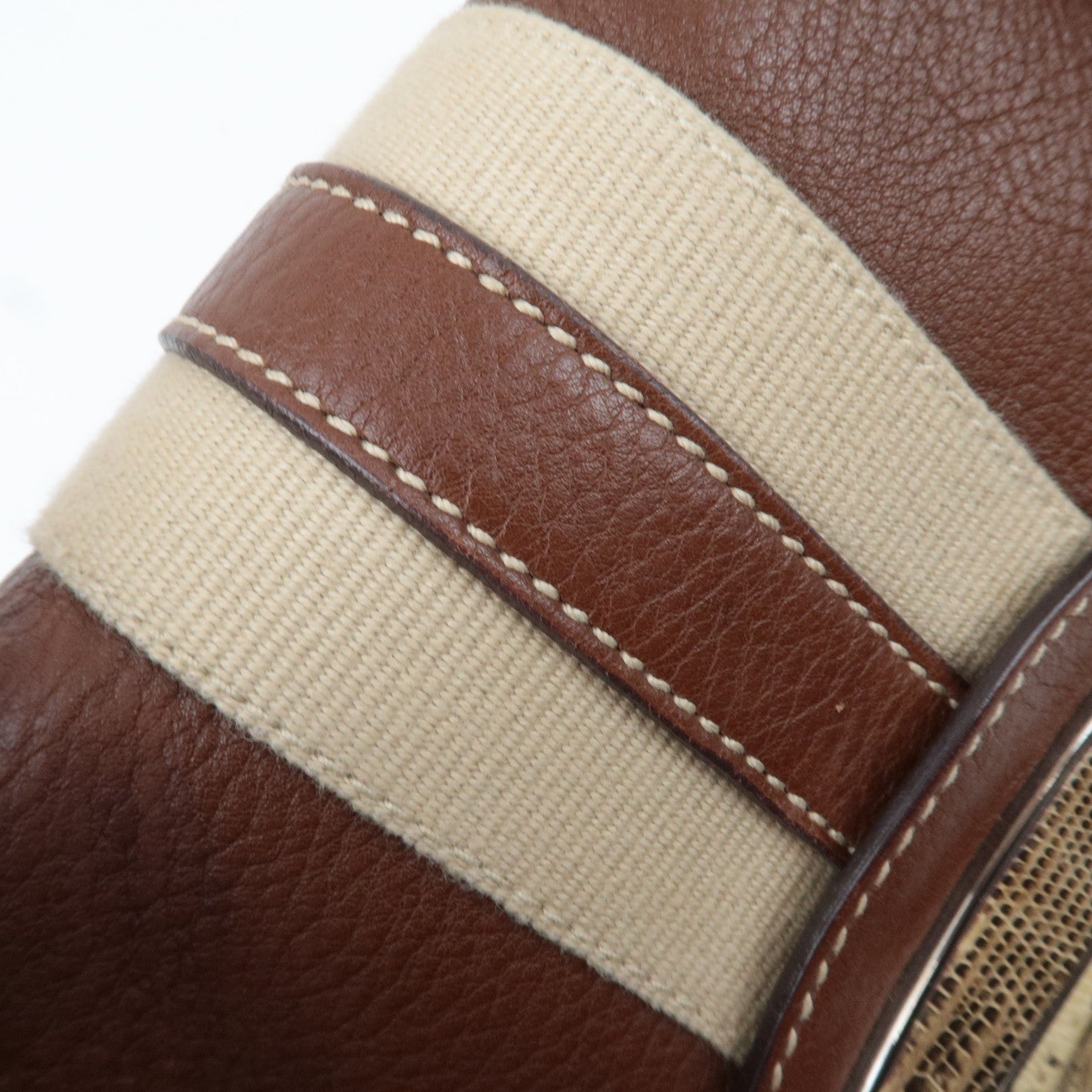 PRADA Leather Shoulder Bag Brown BR2978