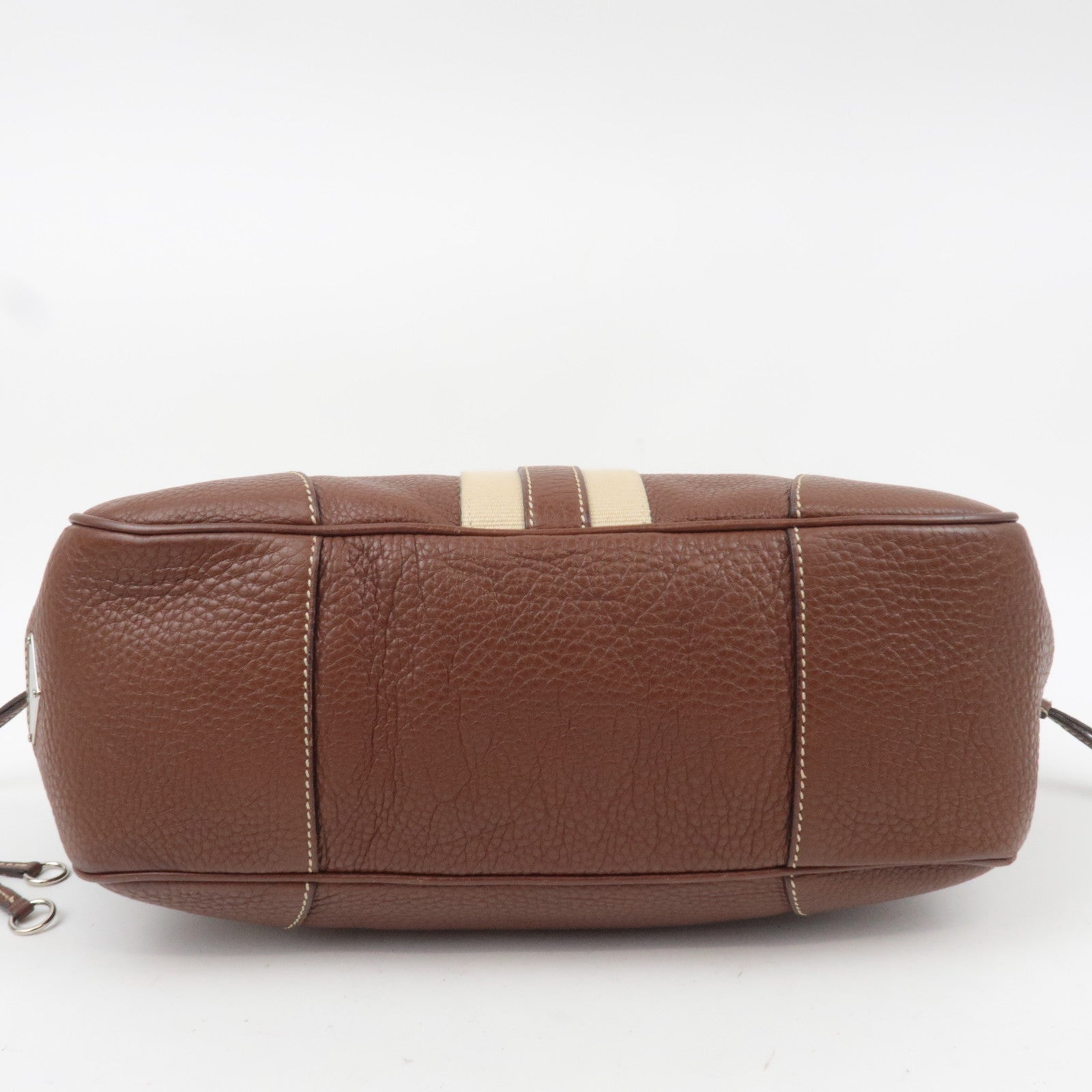 PRADA Leather Shoulder Bag Brown BR2978