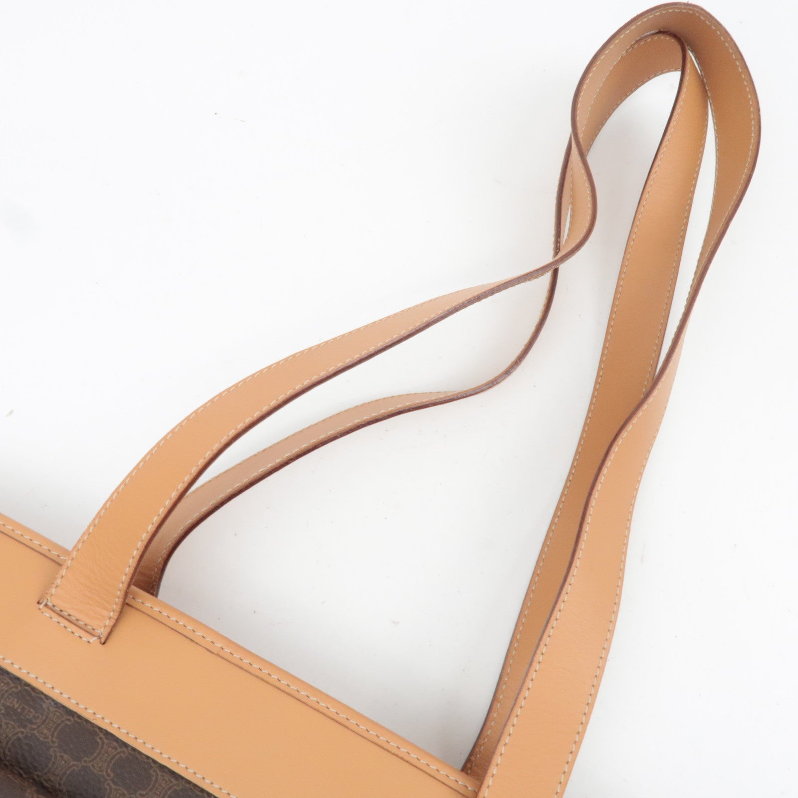 CELINE Macadam PVC Leather Tote Bag Brown